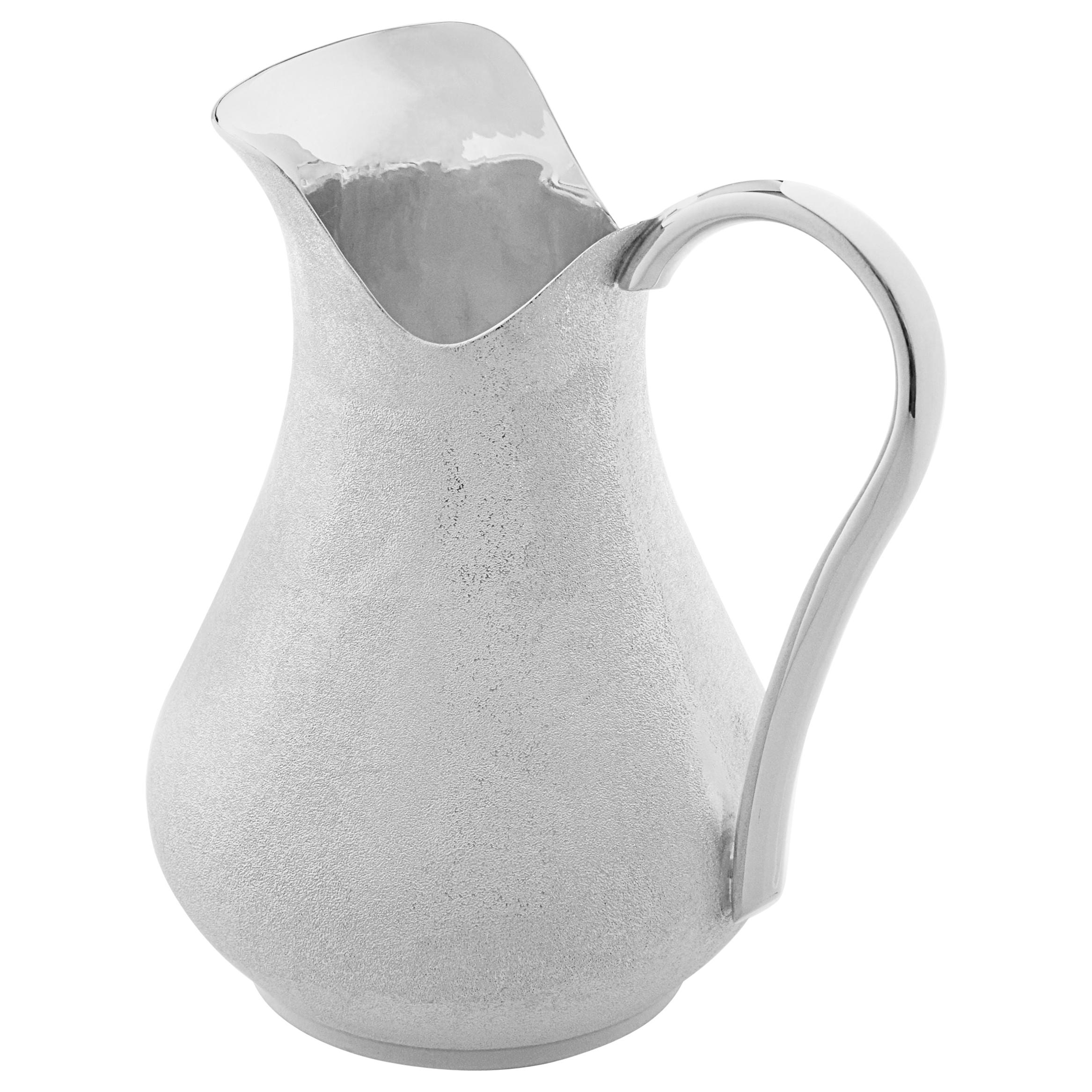 Pitcher, Solid pure silver, Star dust, 2019, Italy For Sale