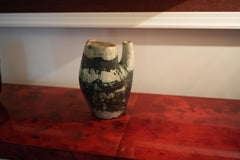 Pitcher Vase Owl Signed Jacques Blin, French Ceramic, 1950