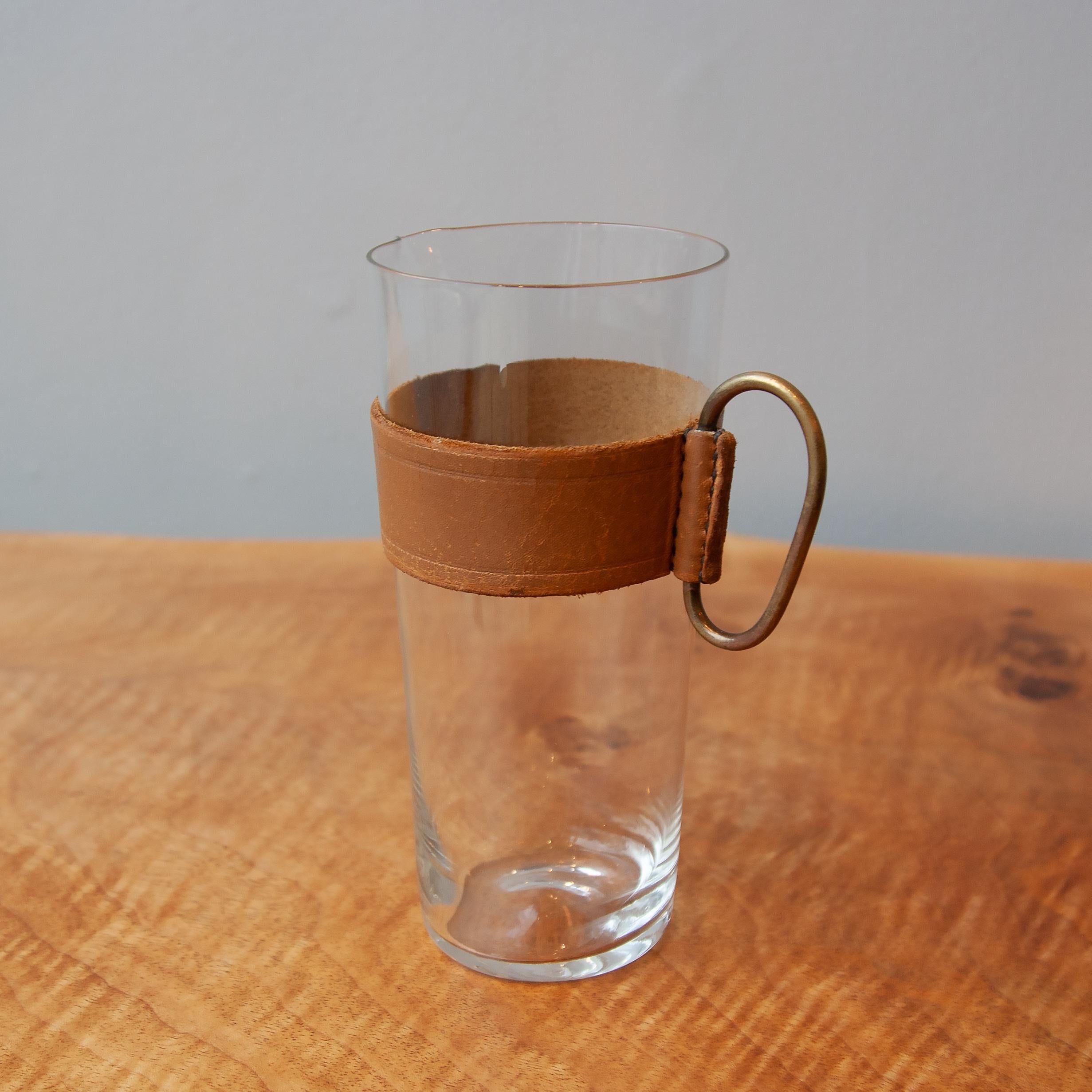 Pitcher with Brass Handle by Carl Auböck In Good Condition For Sale In London, GB