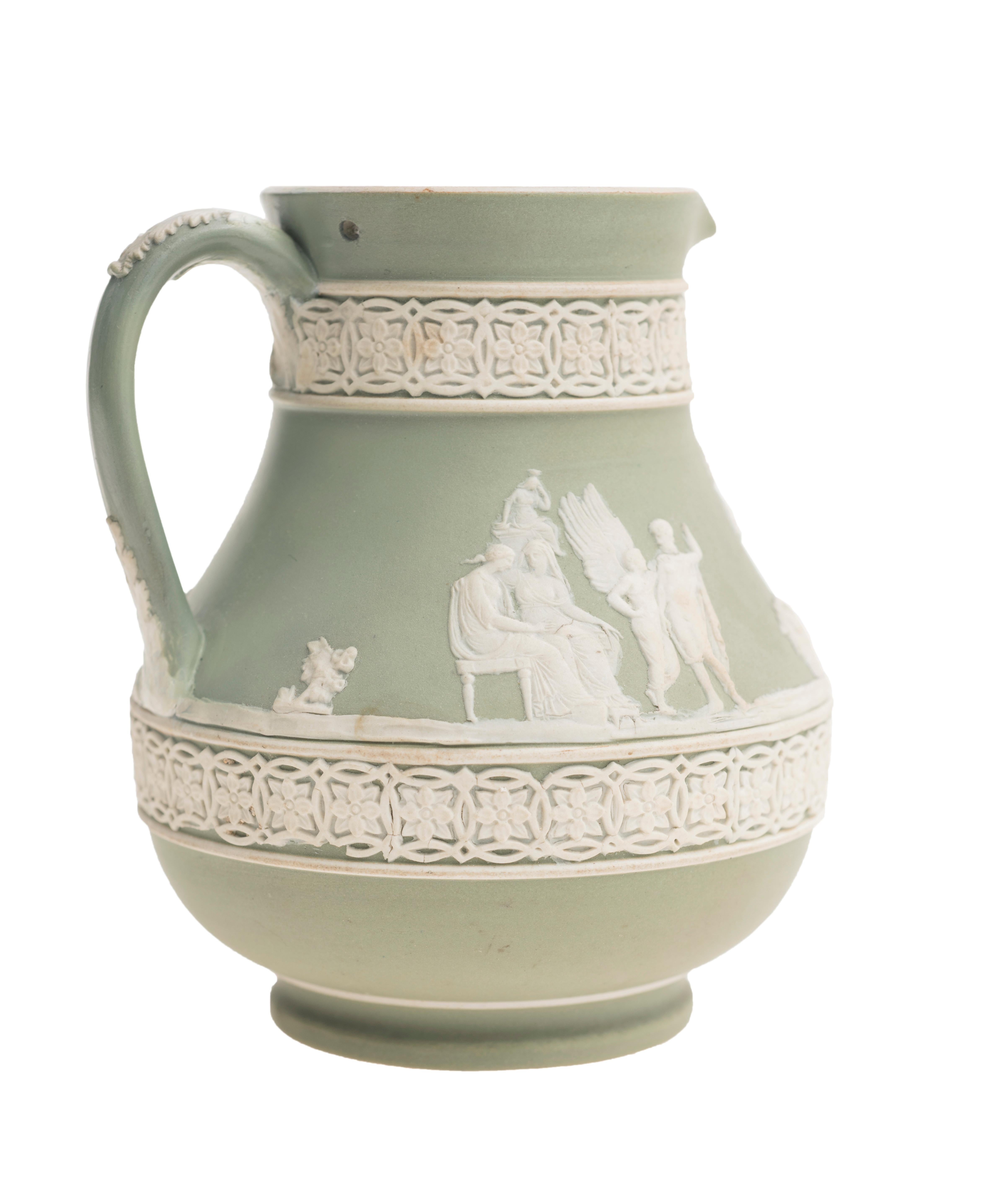 Krug mit mythologischen Szenen, Wedgewood-Keramik, zweite Hälfte 1800 (Englisch) im Angebot