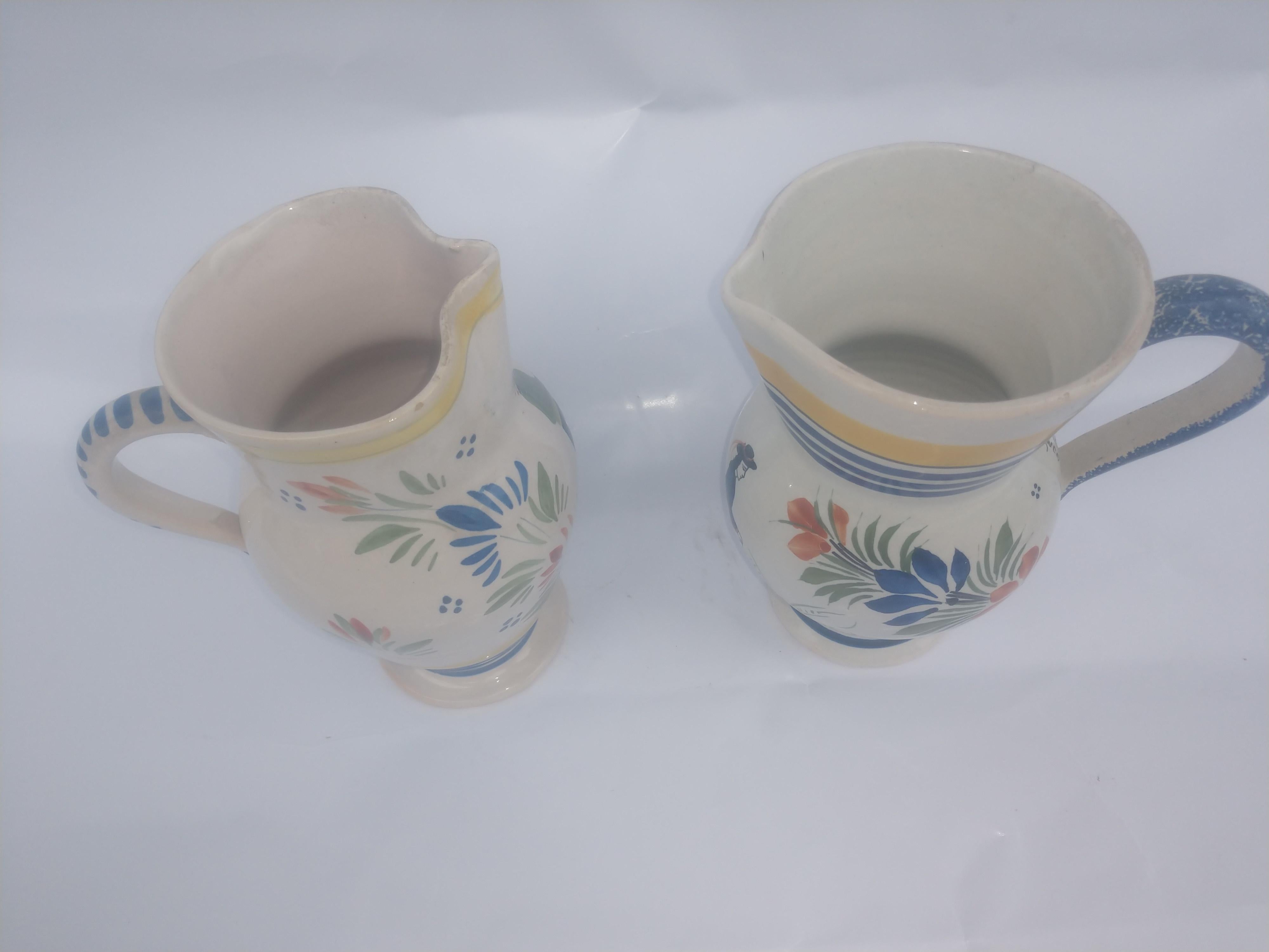Pitchers by Henriot Quimper Faience, France For Sale 1