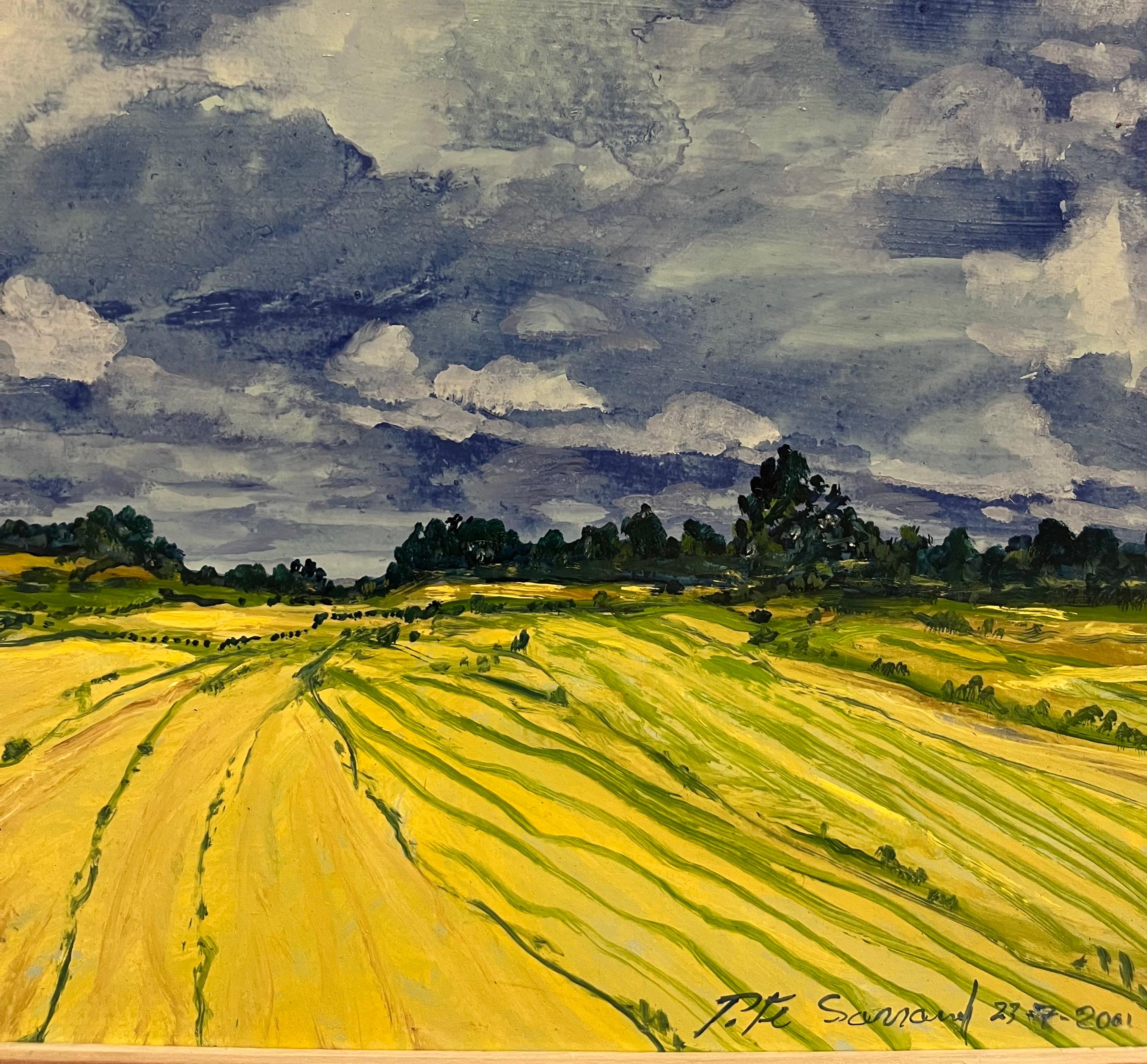 Opera luminosa del Pittore Francese di origini Russe PITE Sarranoff
Cielo tempestoso, nuvole campo di grano,ispirato a Van Gogh