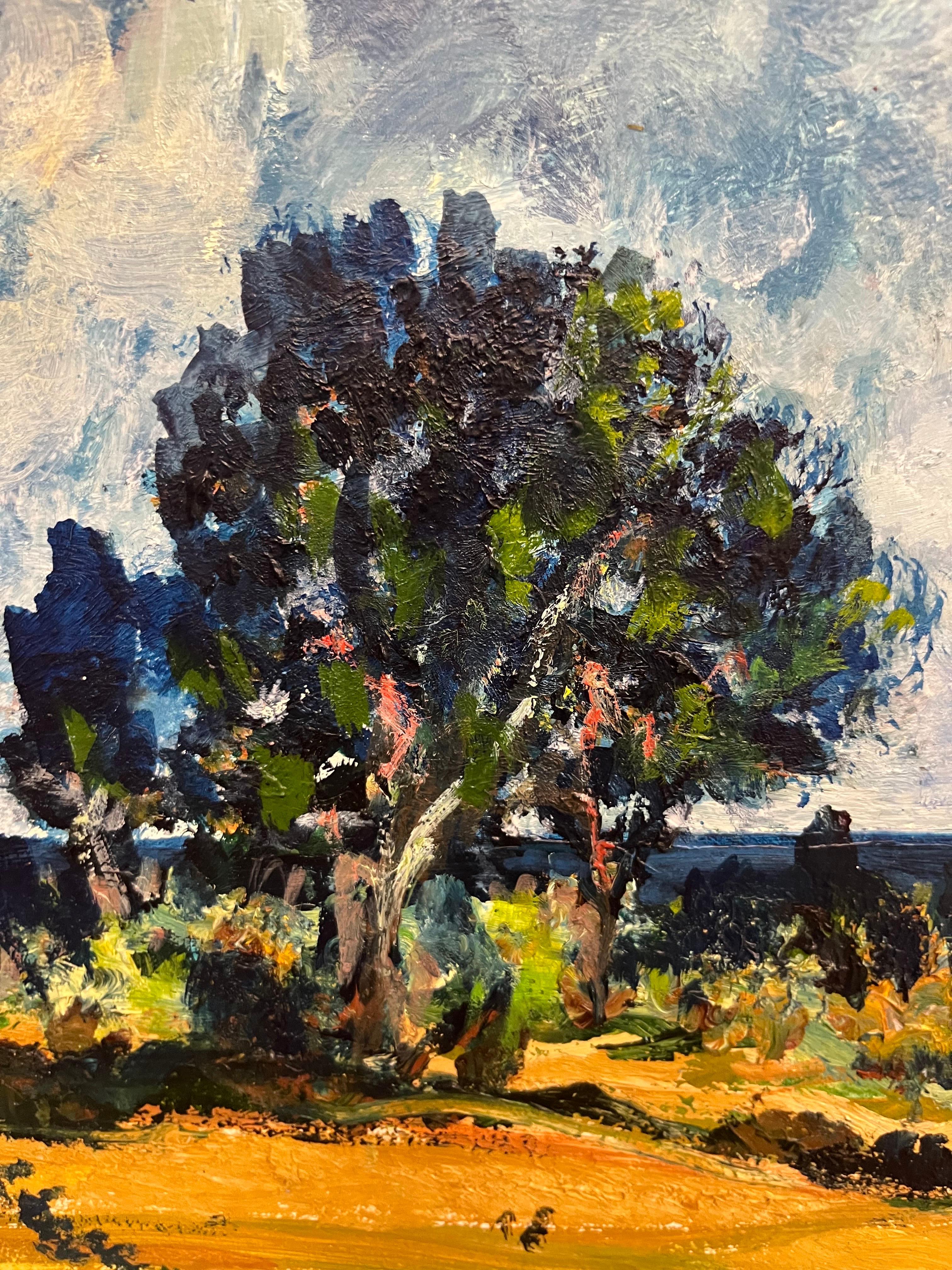 Luminoso paisaje con colores vivos,Giallo,Verde,Blu
Francia del norte
Sul fondo si vede il mare