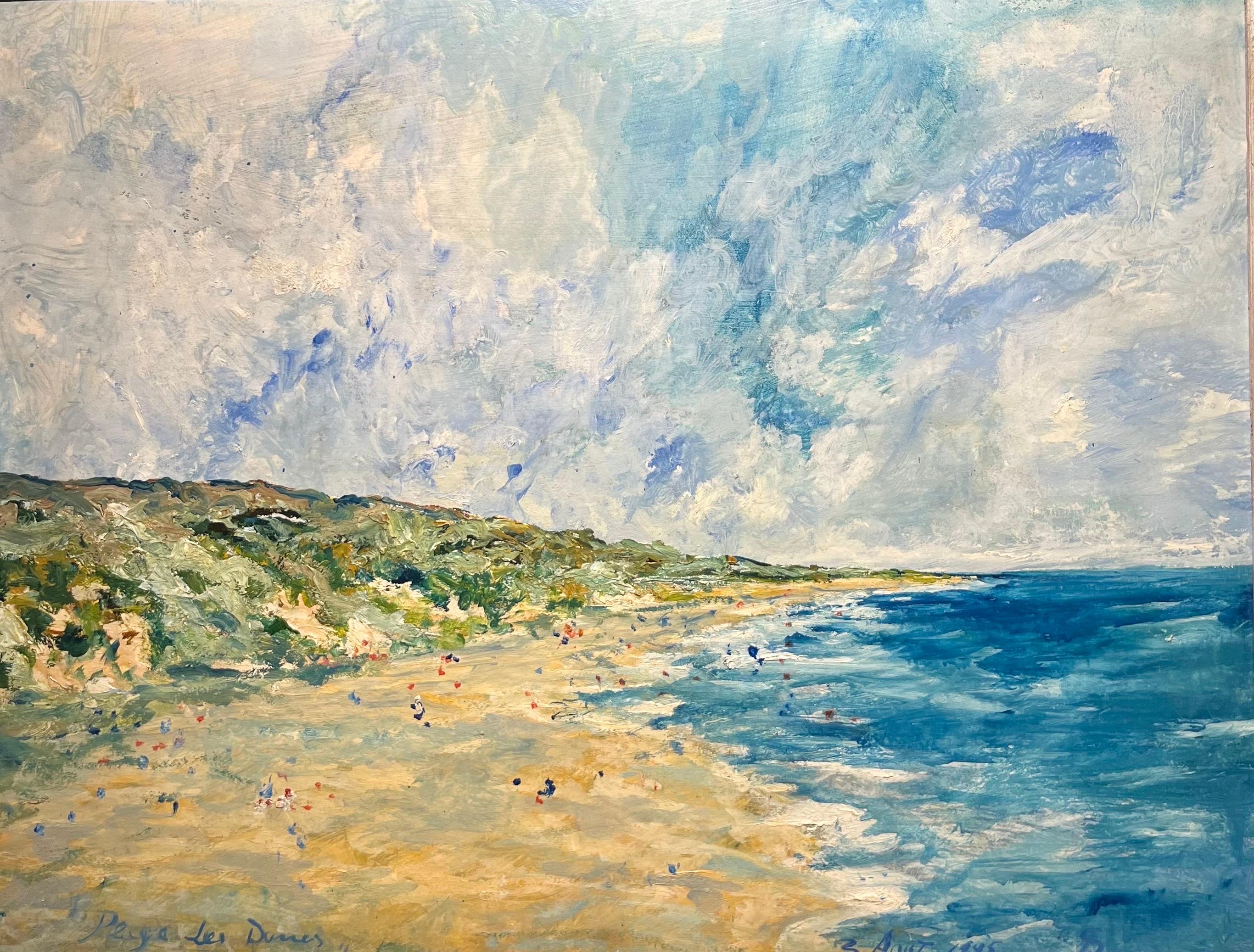 Francia del nord Olio cm. 62 x 48 1995 - Post-impressionnisme Painting par Pite Sarranof