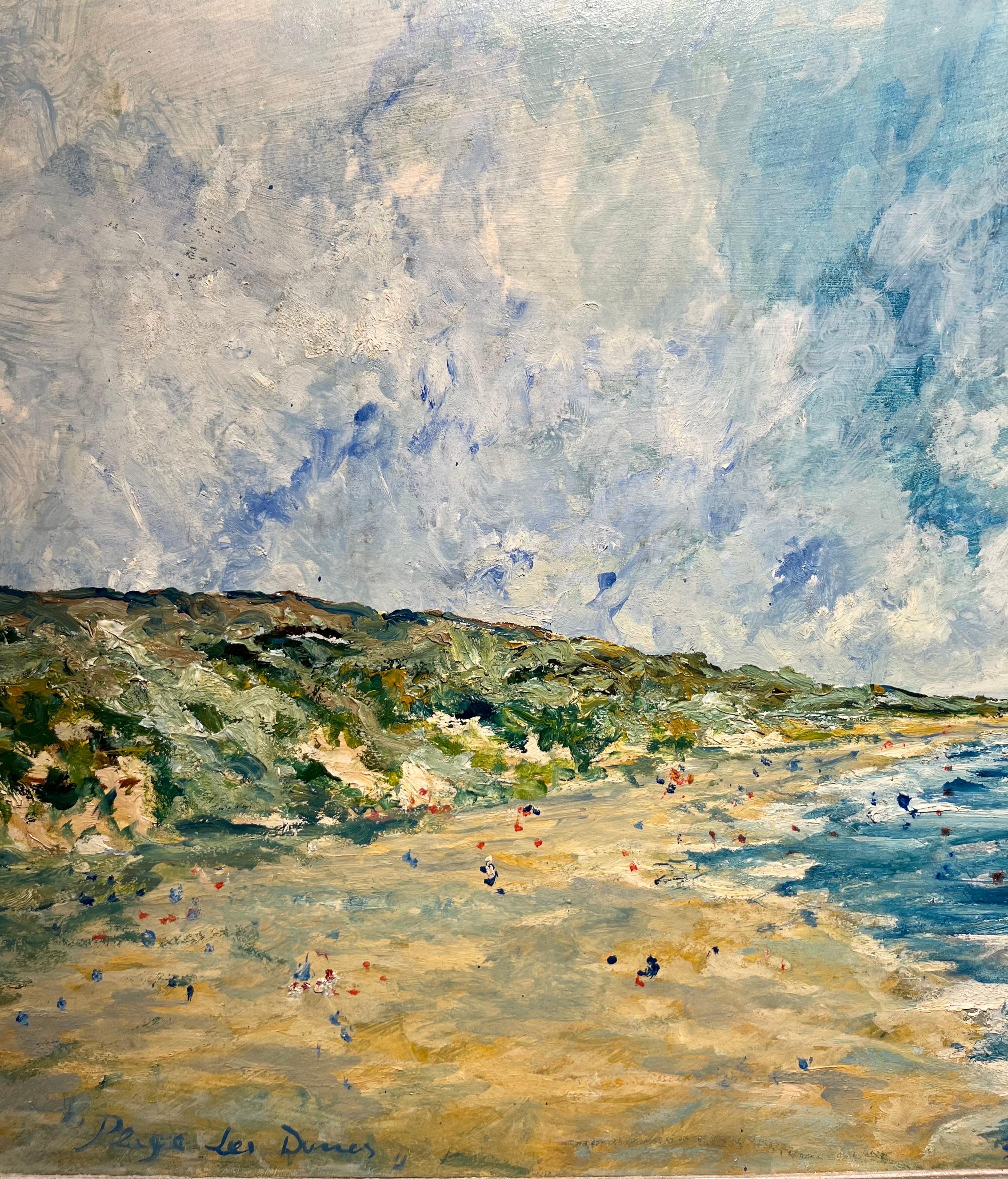 Paesaggio di una spiaggia della Francia del Nord
Spiaggia
Cielo tempestoso
Luce estiva
Blu
Mare