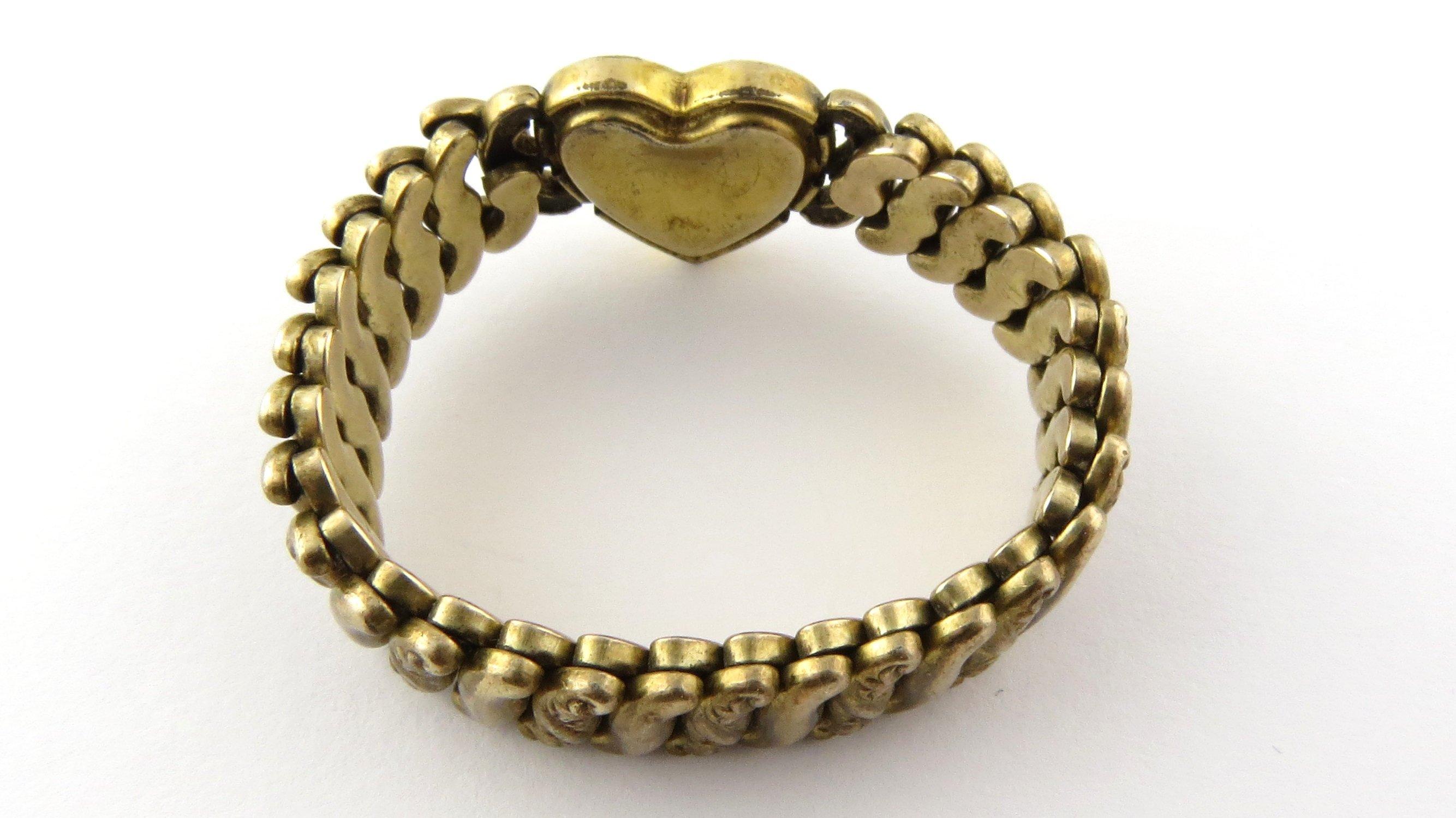 Pitman & Keeler American Queen Gold on Sterling Expansion Sweetheart Bracelet In Good Condition In Washington Depot, CT