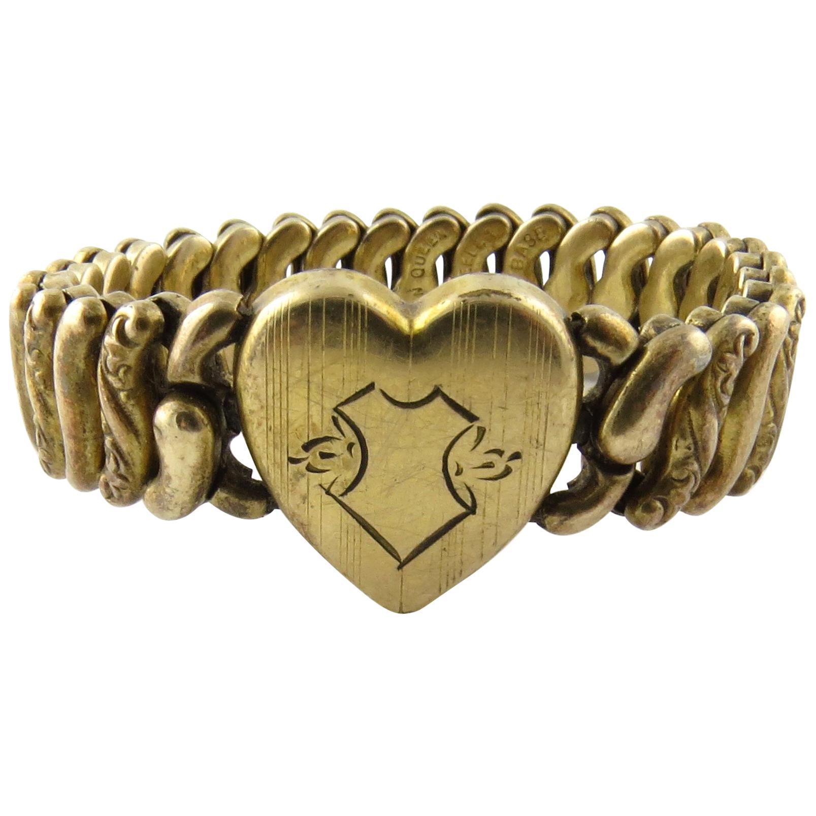 Pitman & Keeler American Queen Gold on Sterling Expansion Sweetheart Bracelet
