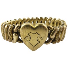 Vintage Pitman & Keeler American Queen Gold on Sterling Expansion Sweetheart Bracelet