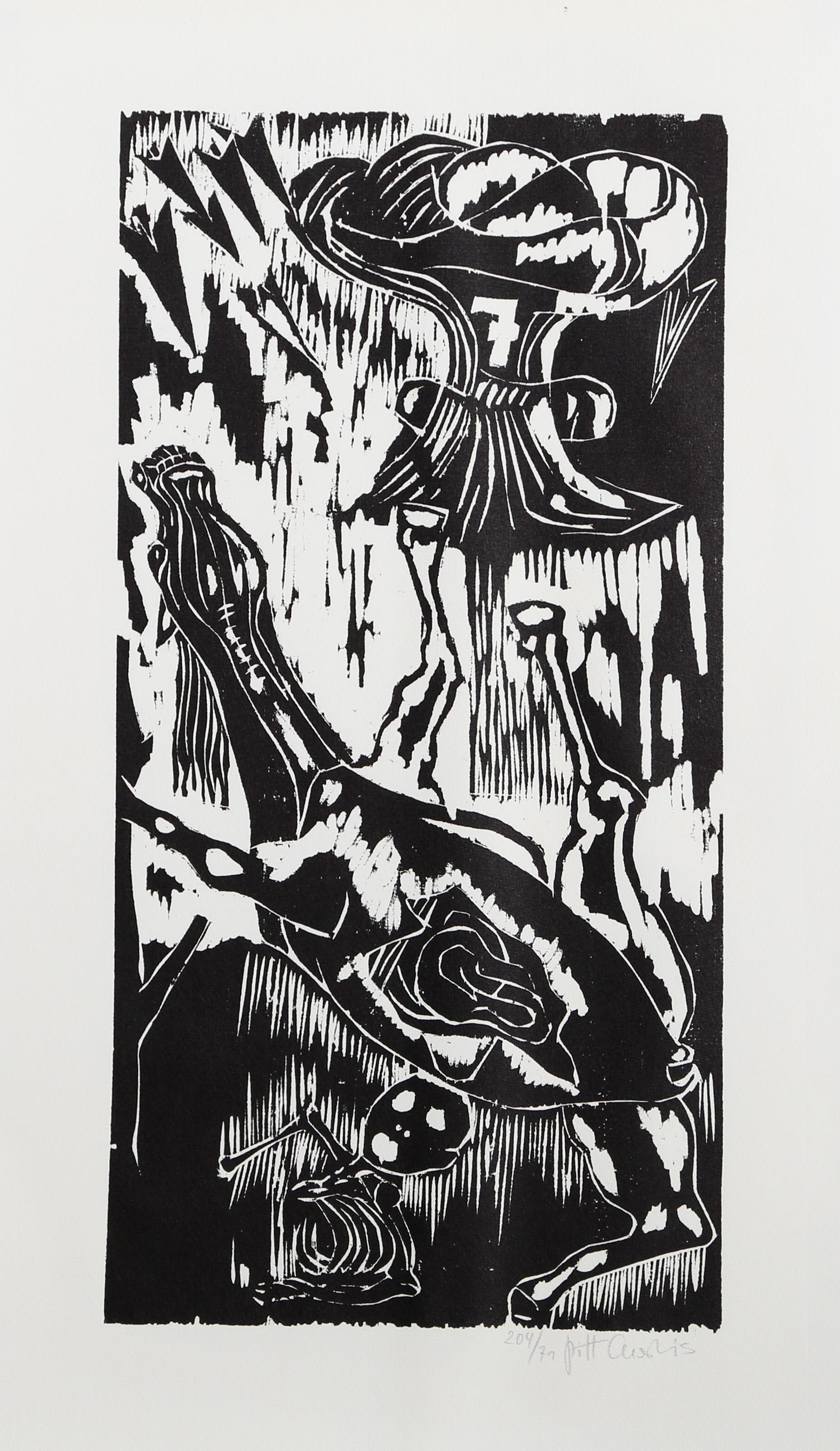 Cartera Apokalypse, 8 xilografías surrealistas de Pitt Cuerlis en venta 5