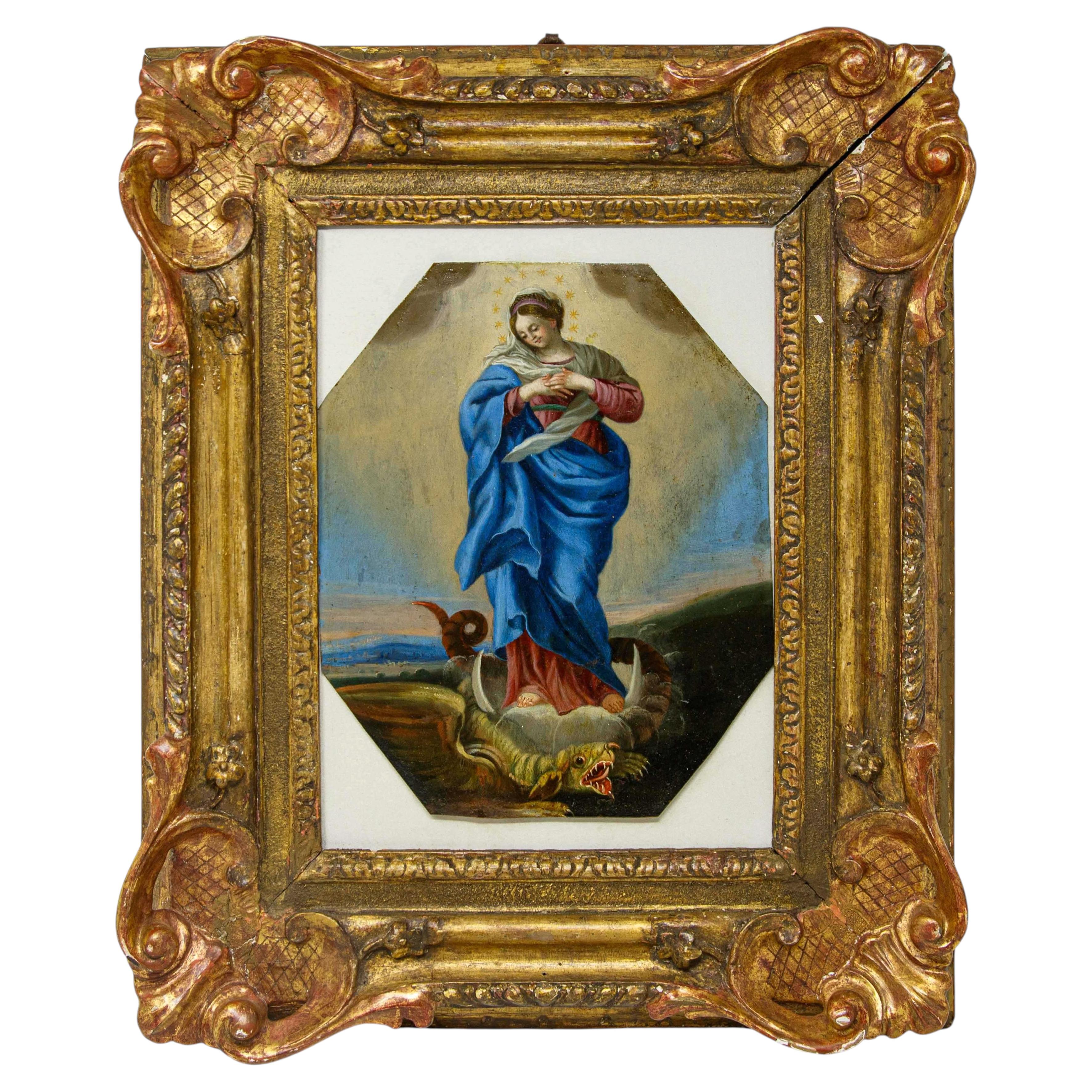 Peintre de l'école de Cortona, XVIIe siècle, L'Immaculée Conception
