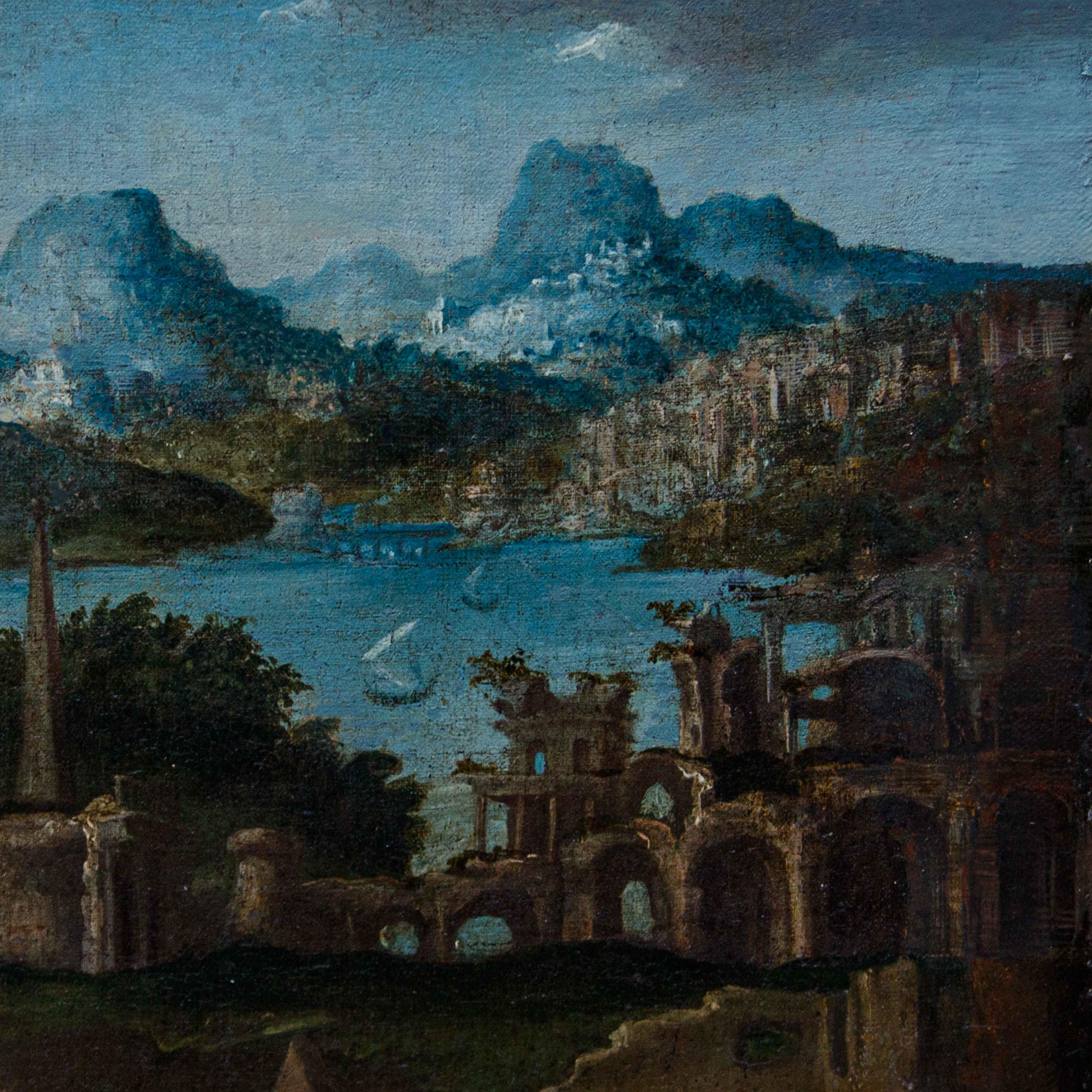 Manieristischer Maler, Leda und der Schwan, Öl auf Leinwand, 16. Jahrhundert im Angebot 1