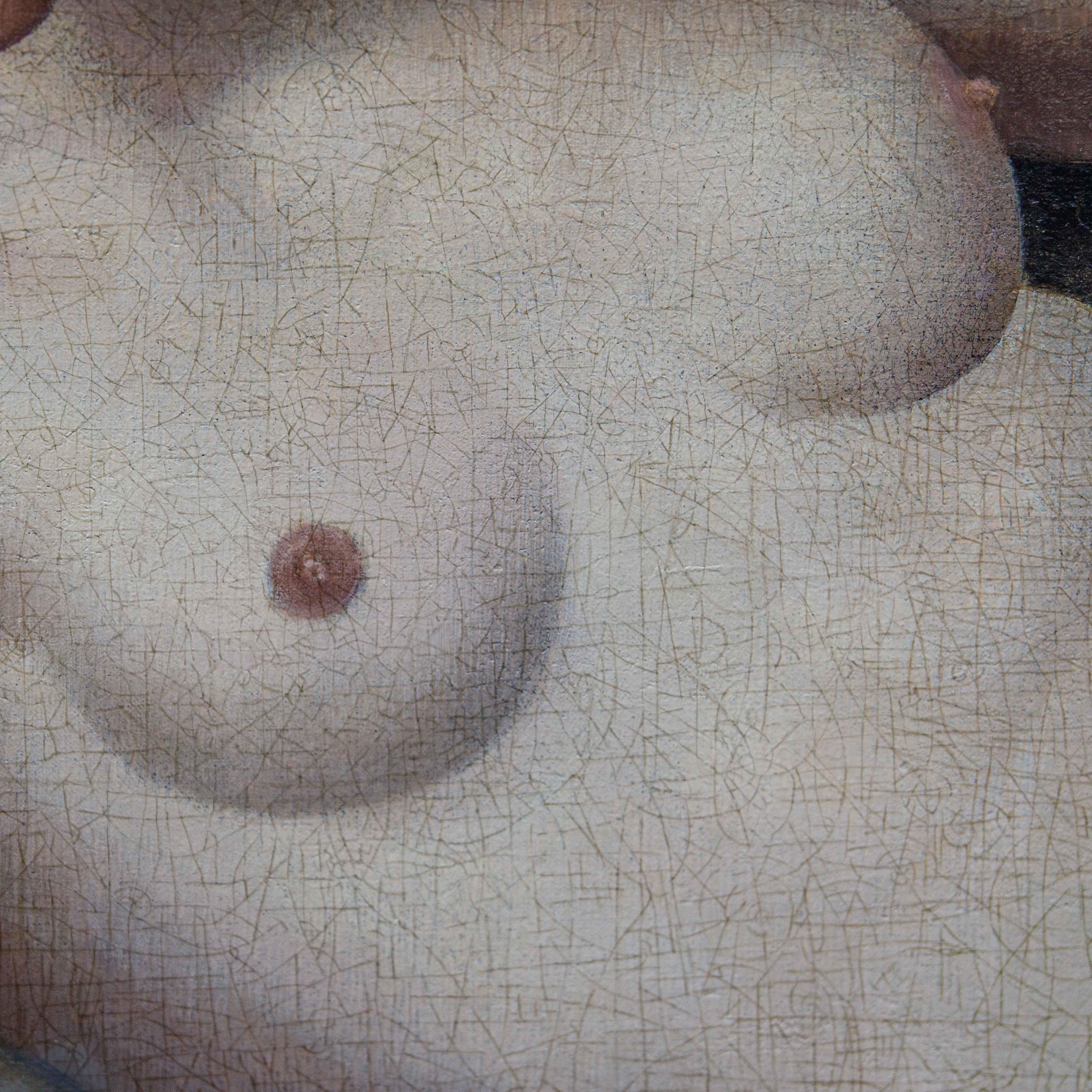 Manieristischer Maler, Leda und der Schwan, Öl auf Leinwand, 16. Jahrhundert im Angebot 3
