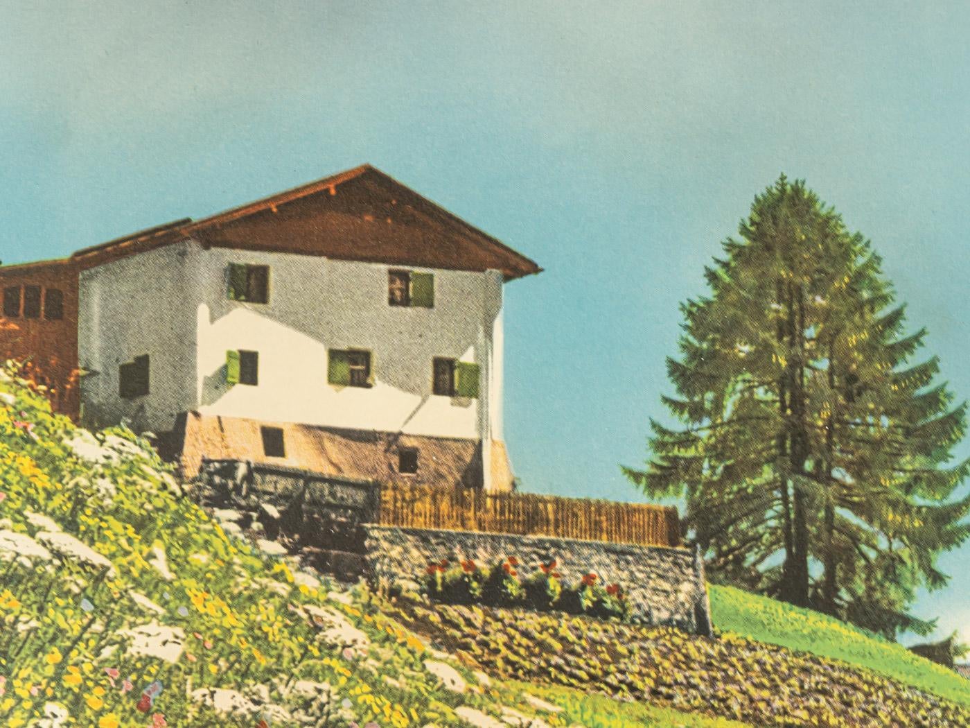 Prächtiges Davos-Poster Emil Meerkmper 1935 Schweizer Alpen Babydeer-Blumen (20. Jahrhundert) im Angebot