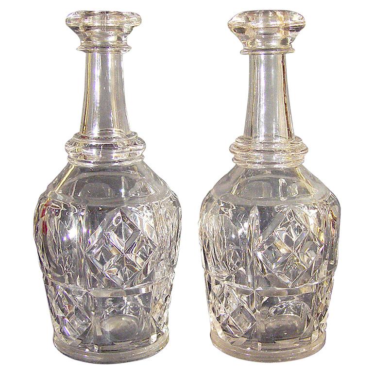 Pittsburgh Glass Bar Bottles or Decanters, Bakewell, Pears & Co.