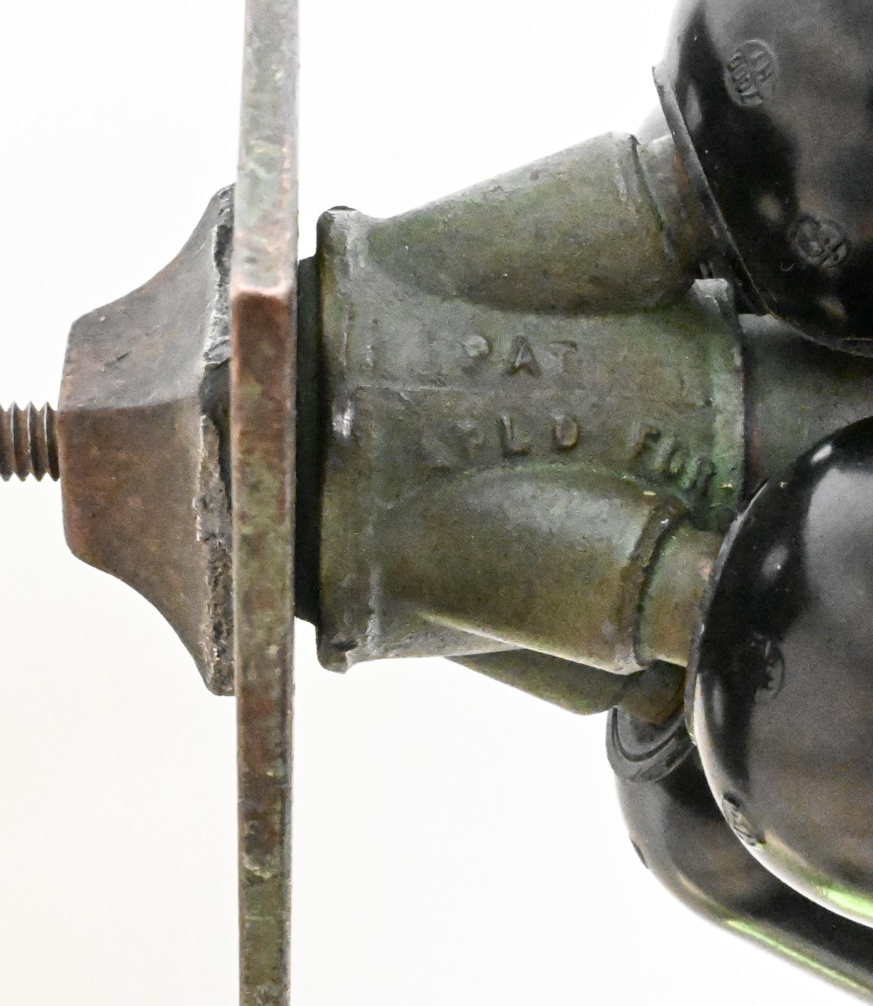 Pittsburgh Scenic Slag Glass Table Lamp (lampe de table) en vente 3