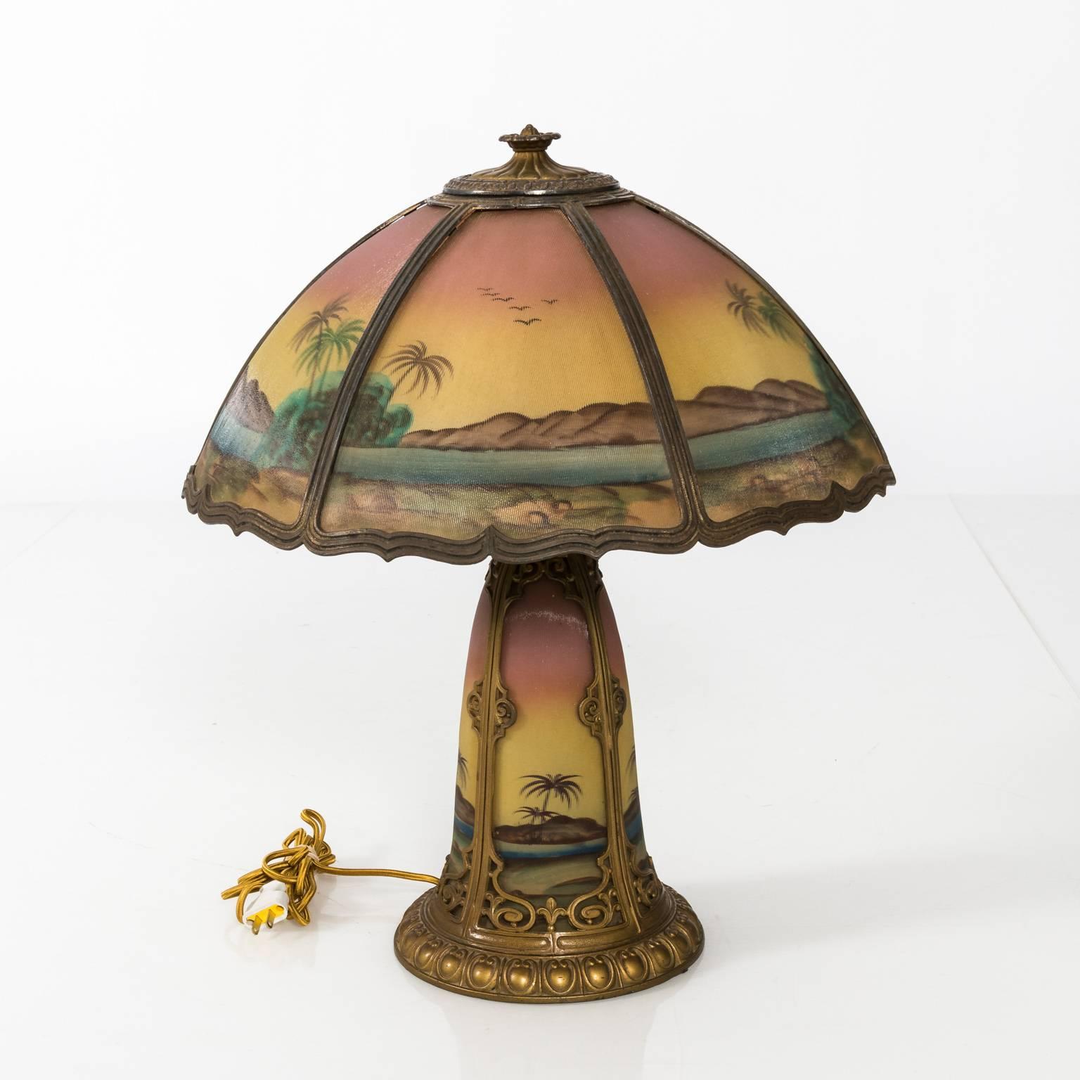 20th Century Pittsburgh Style Desert Lamp, circa 1915