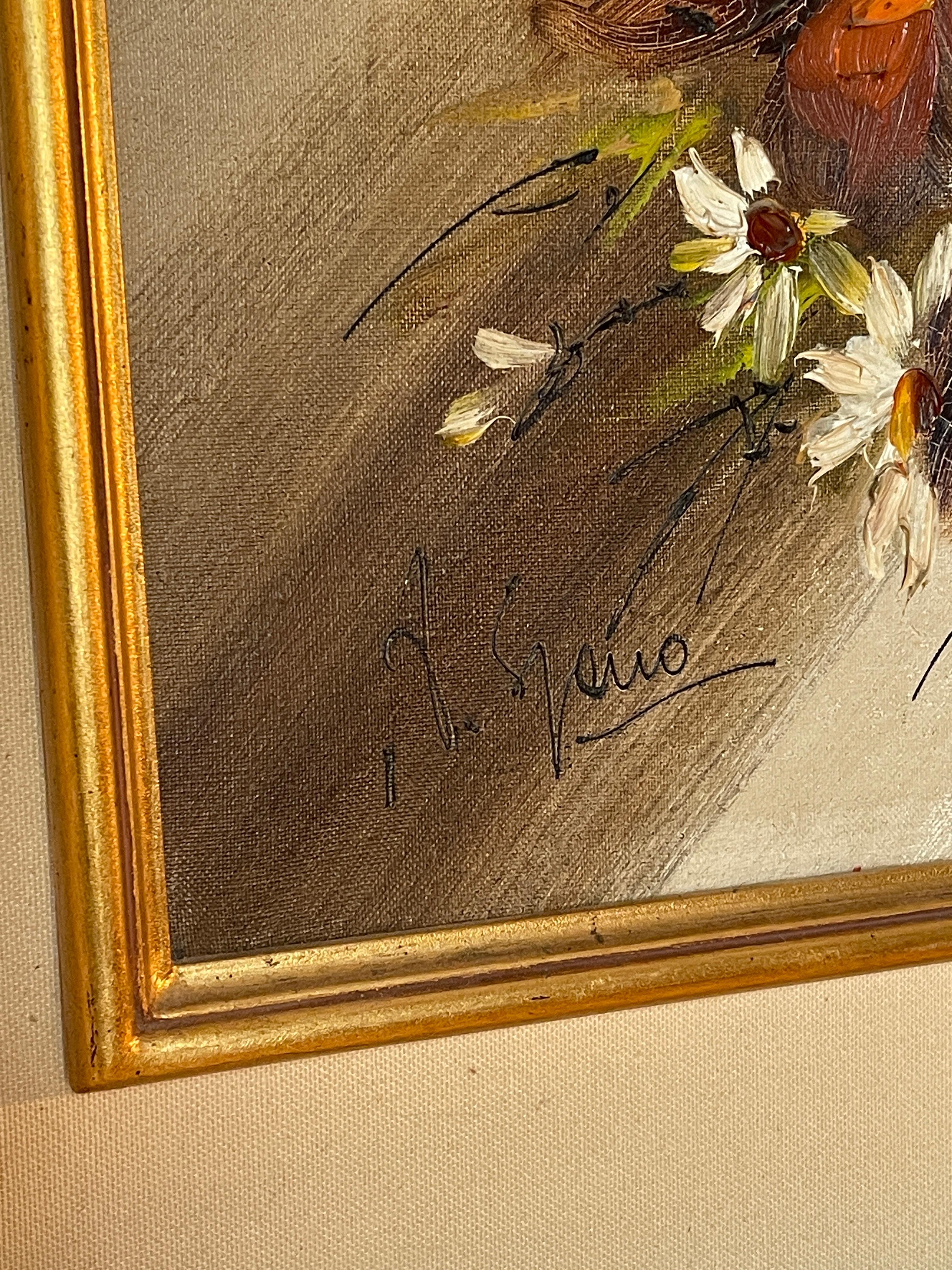 Pittura artistica tempera vintage fiori anni '70 im Angebot 4