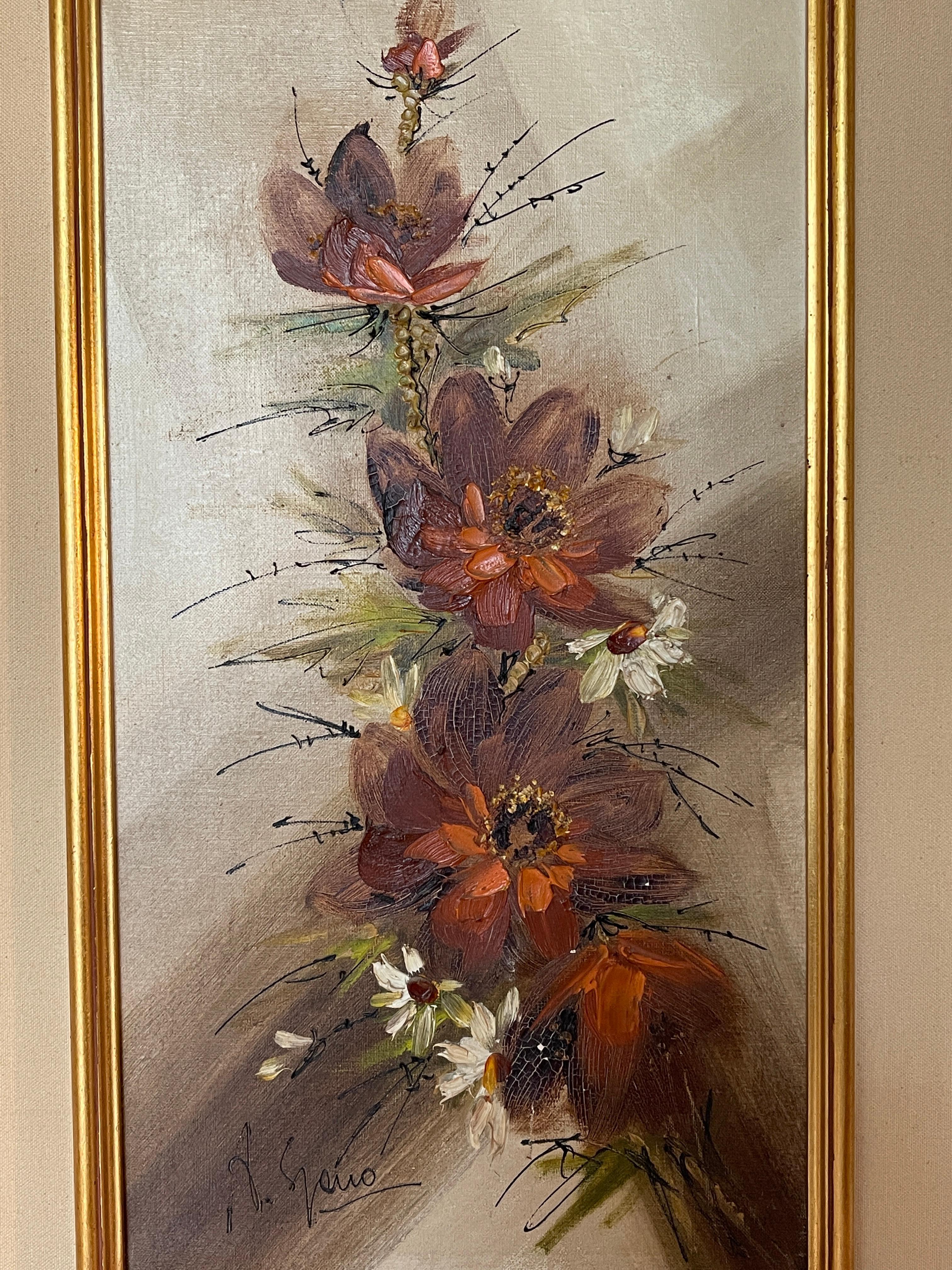 Pittura artistica tempera vintage fiori anni '70 im Angebot 5