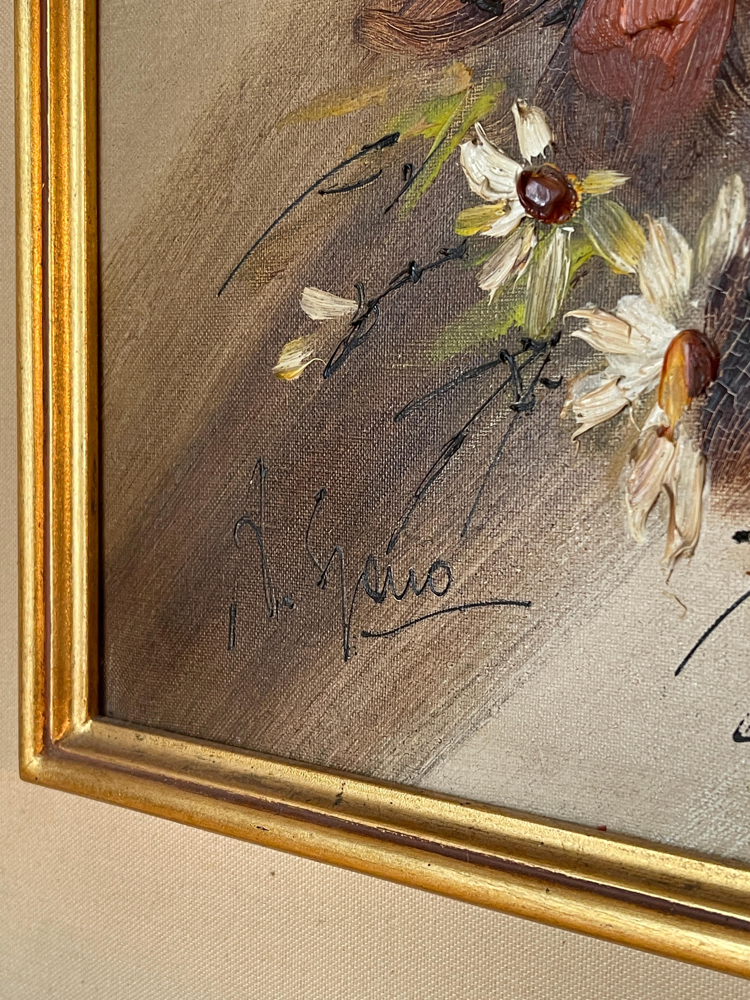 Pittura artistica tempera vintage fiori anni '70 im Angebot 2