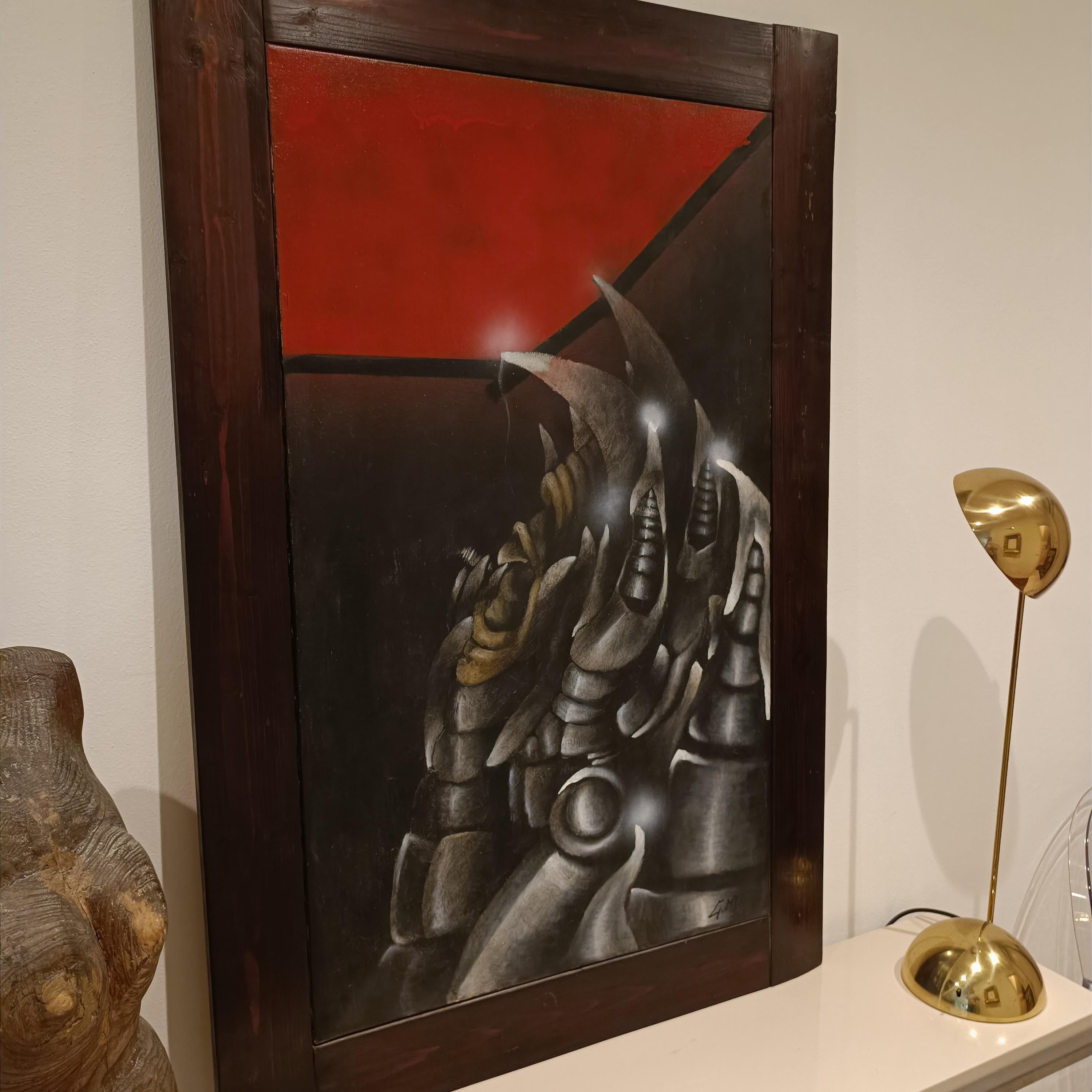 1960er/70er Jahre Brutalistische Malerei auf Leinwand : moderne Kunst im Angebot 2