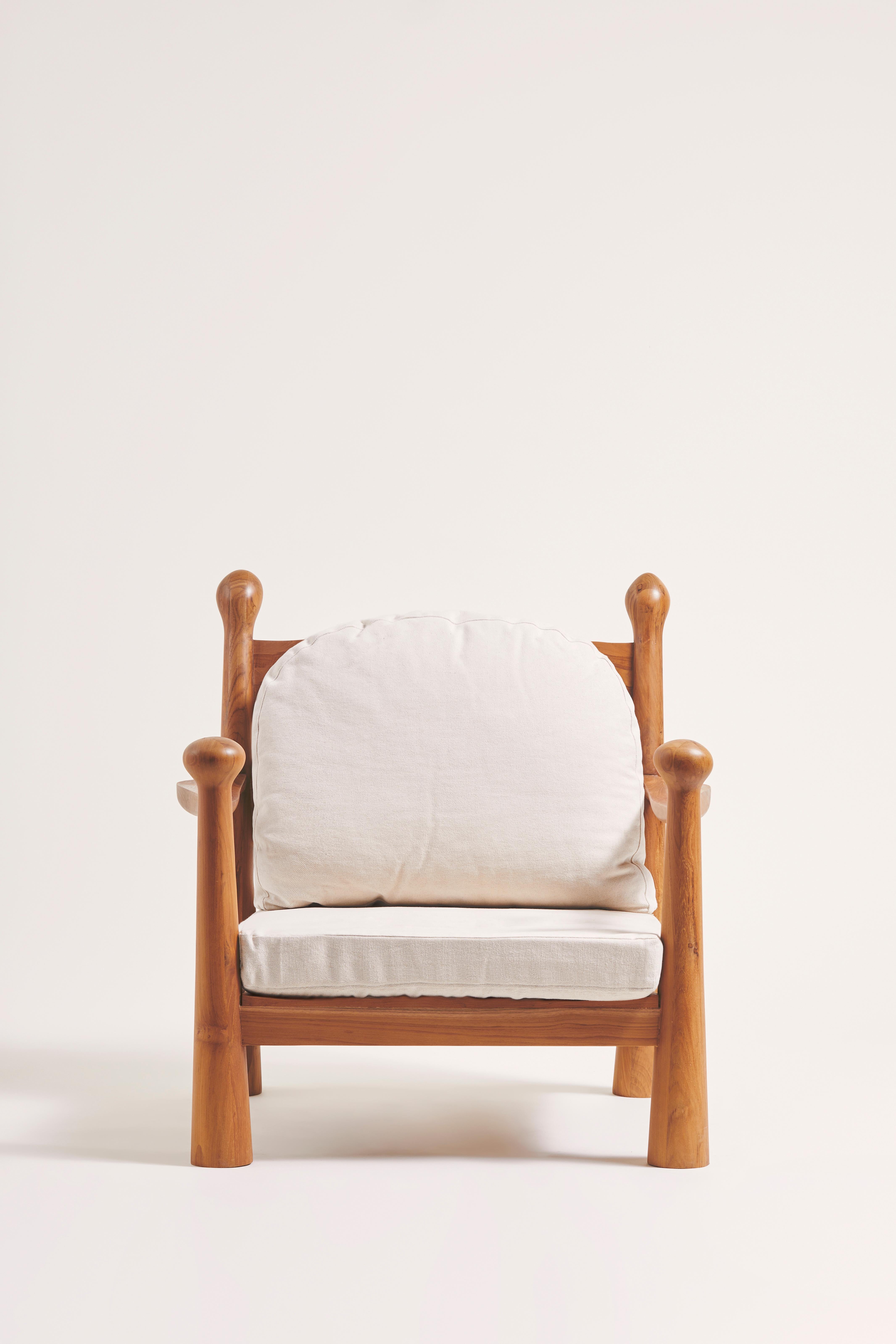 XXI secolo e contemporaneo Pitufi lounge chair natural in vendita