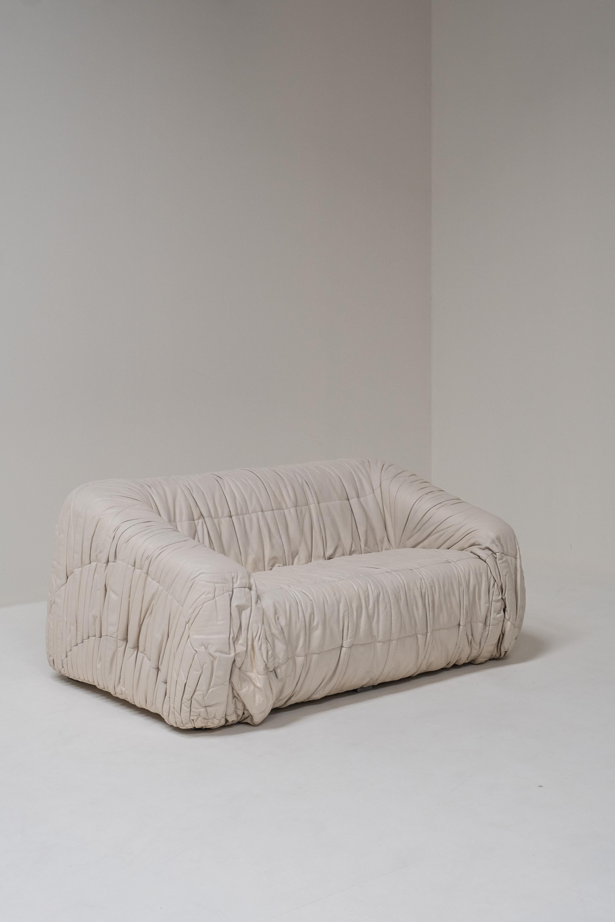 Mid-Century Modern Piumino 2-seater sofa by jonathan de pas, italy, 1970s For Sale