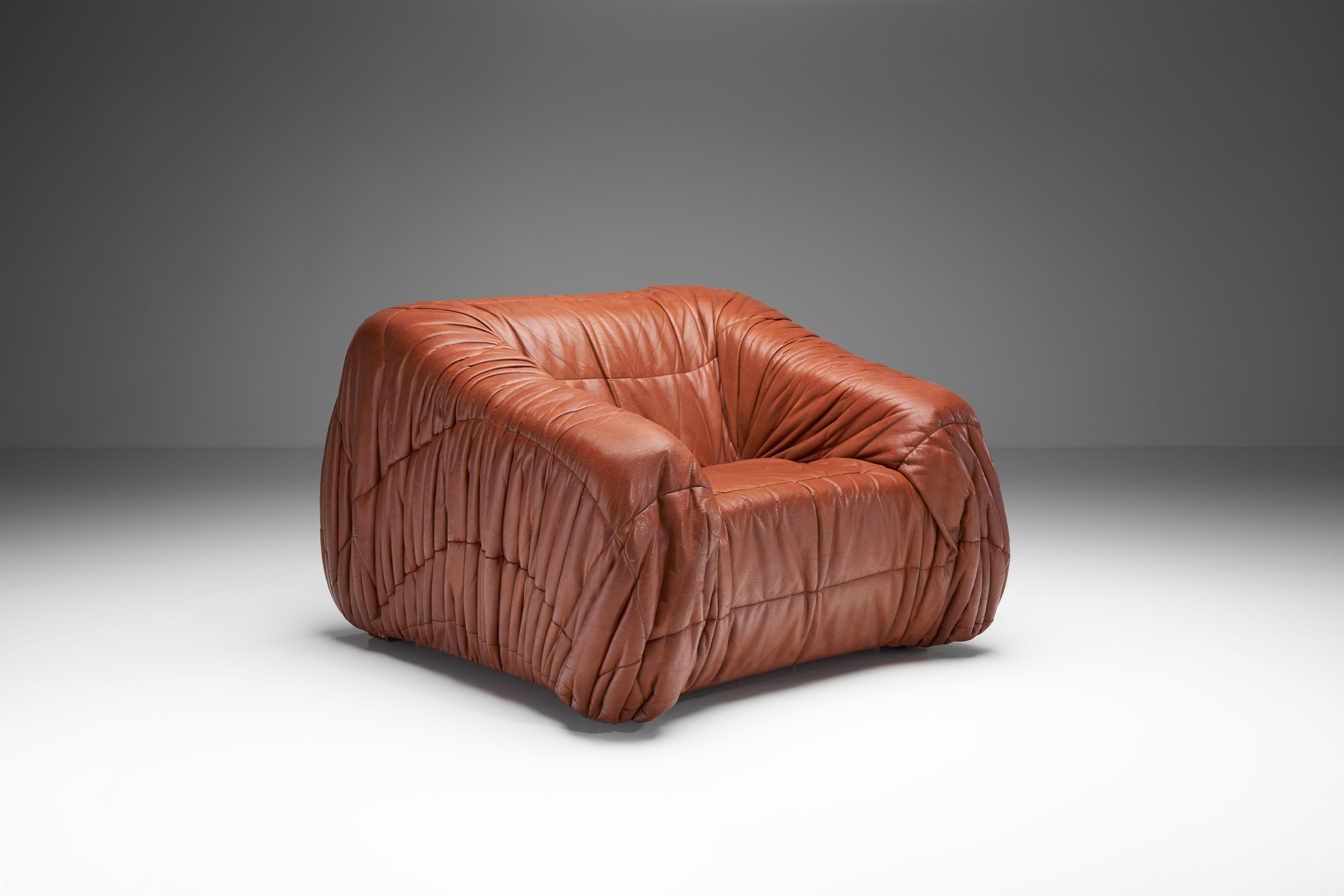 “Piumino” Club Chair by De Pas, D’urbino & Lomazzi for Dell’Oca, Italy 1970s In Good Condition For Sale In Utrecht, NL