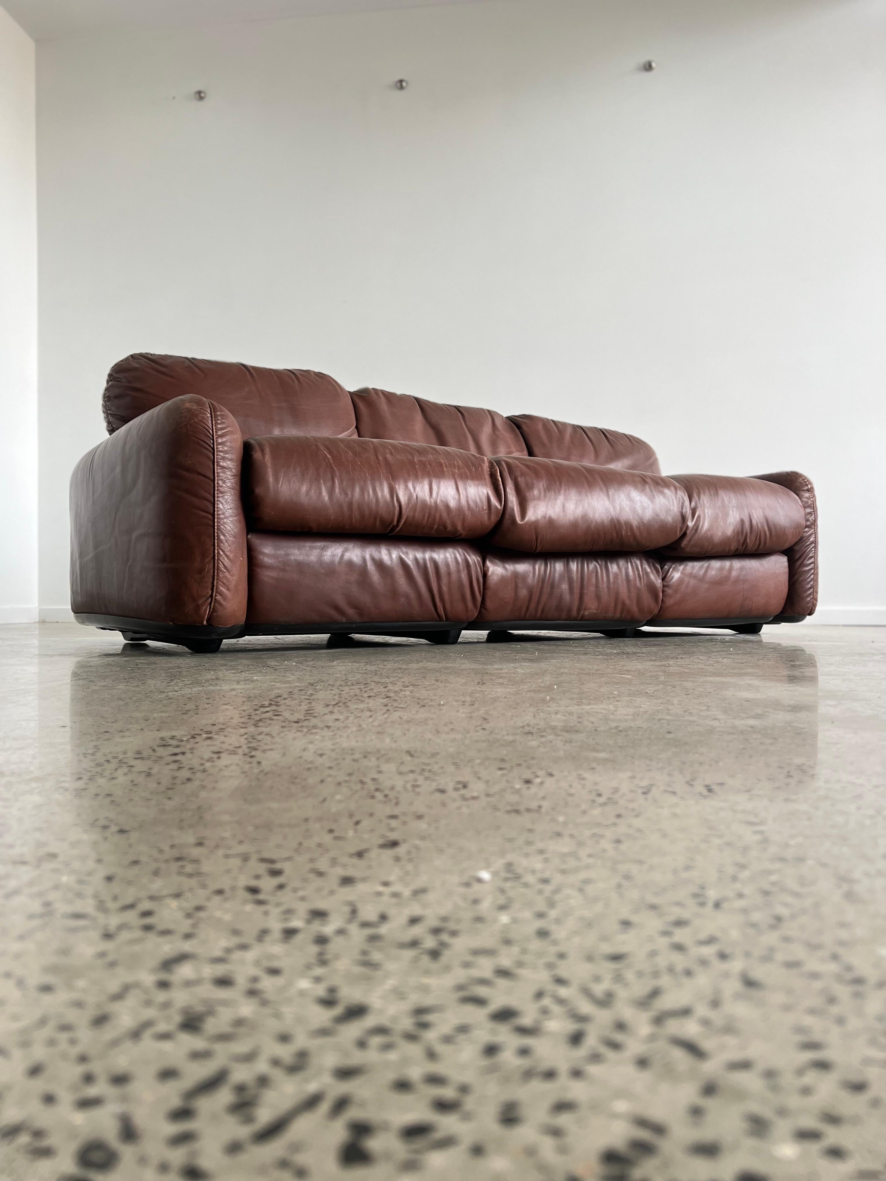 Leather Piumotto Set Sofa by Arrigo Arrigoni for Busnelli