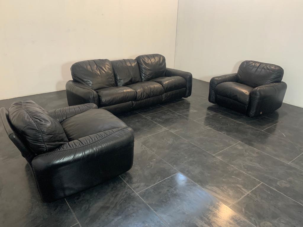 italien Canapé et fauteuils Piumotto d' Arrigo Arrighi pour Busnelli, ensemble de 3 pièces en vente