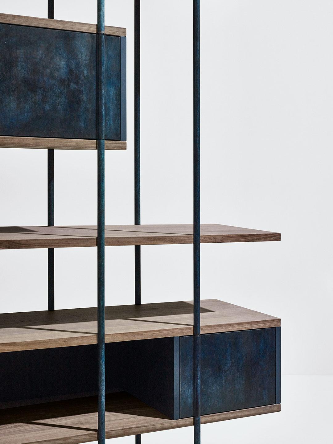 Pivot Bookshelf Blue by SEM In New Condition In Geneve, CH