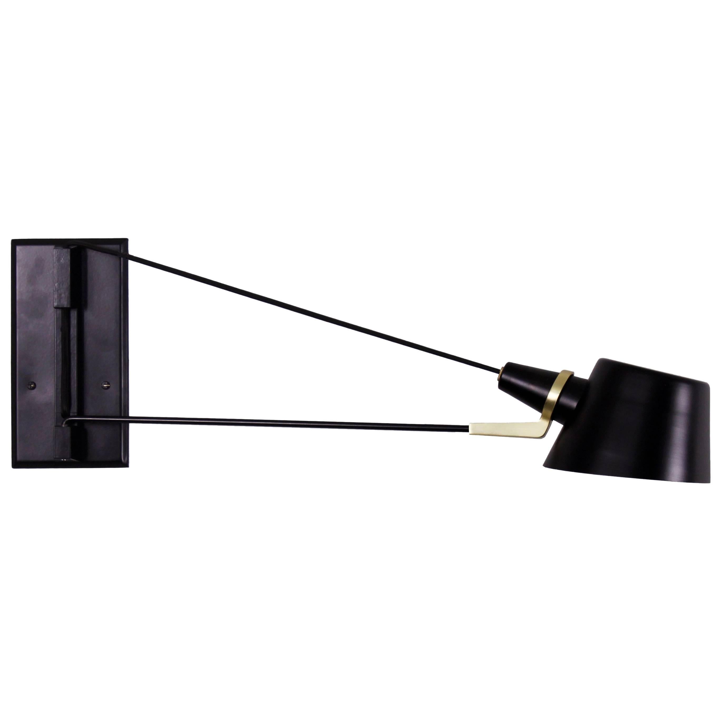 Pivot Sconce 24" Black by Ravenhill Studio For Sale