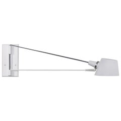Pivot Sconce 24" White & Stainless by Ravenhill Studio