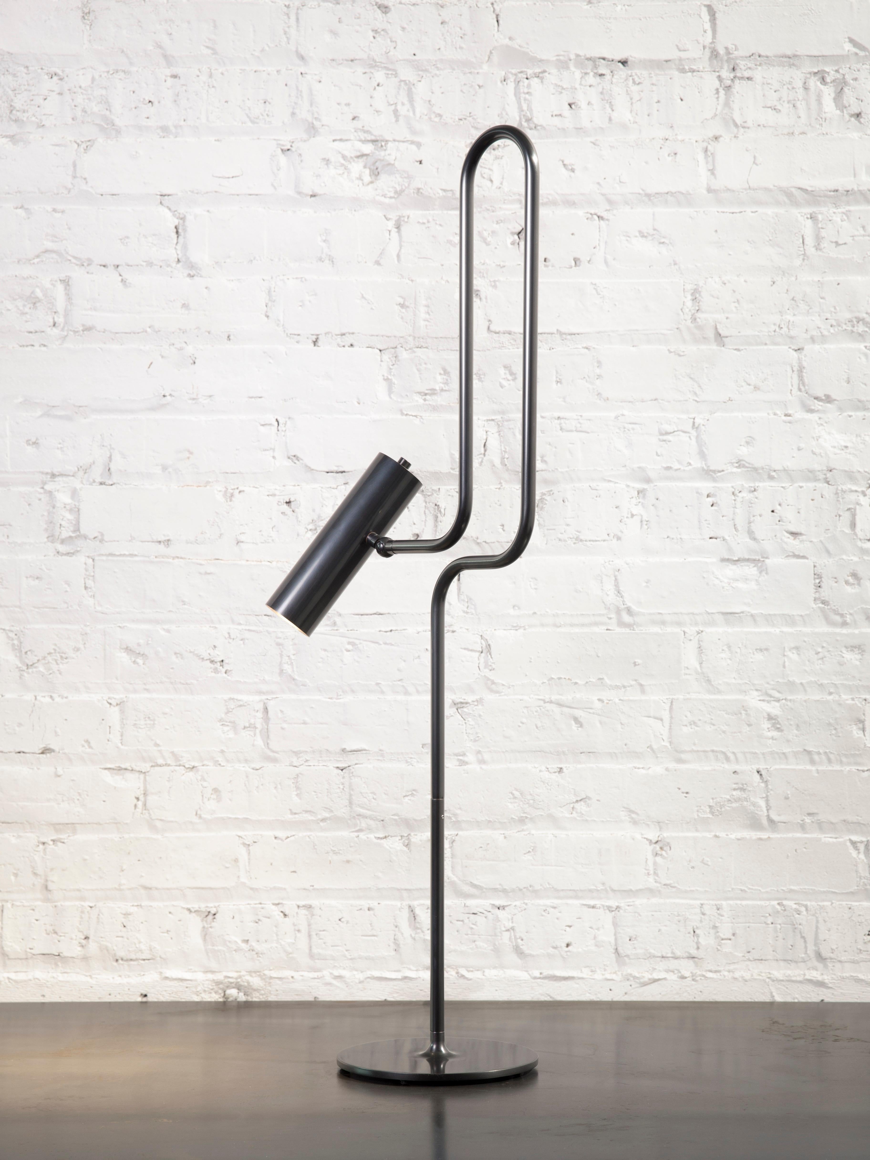 Pivot table lamp by Gentner Design
Dimensions: D 15.6 x W 30.7 x H 78.7 cm
Materials: darkened brass
Available in polished tarnished brass, darkened brass and hand rubbed brass.

All our lamps can be wired according to each country. If sold to