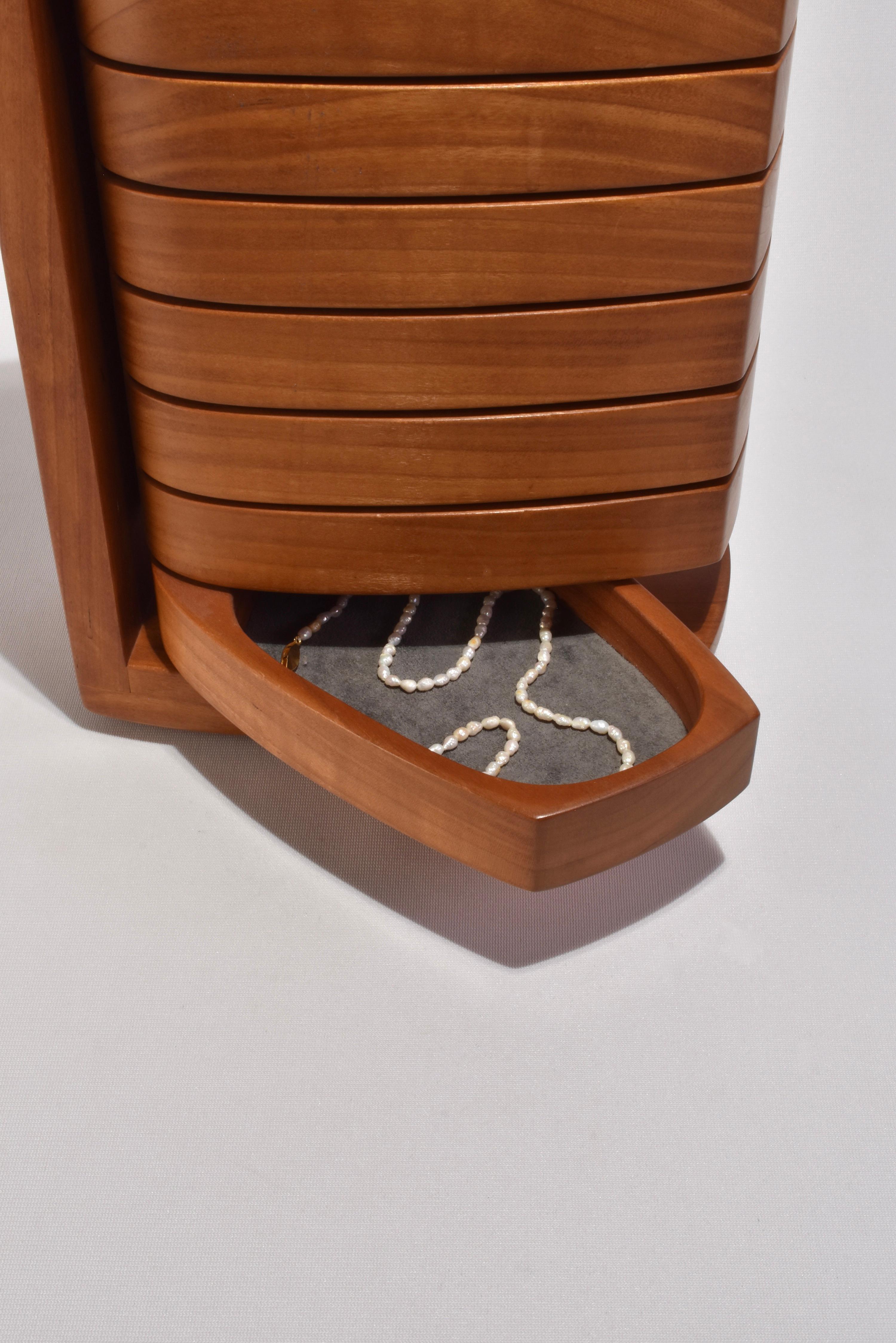 Hand-Crafted Pivoting Jewelry Box For Sale