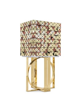 Pixel Anodized Gold Legs Cabinet - Hand-Crafted & Polish Brass - Boca do Lobo