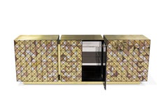 Pixel Anodized Sideboard - Hand-Crafted Joinery & Polish Brass - Boca do Lobo
