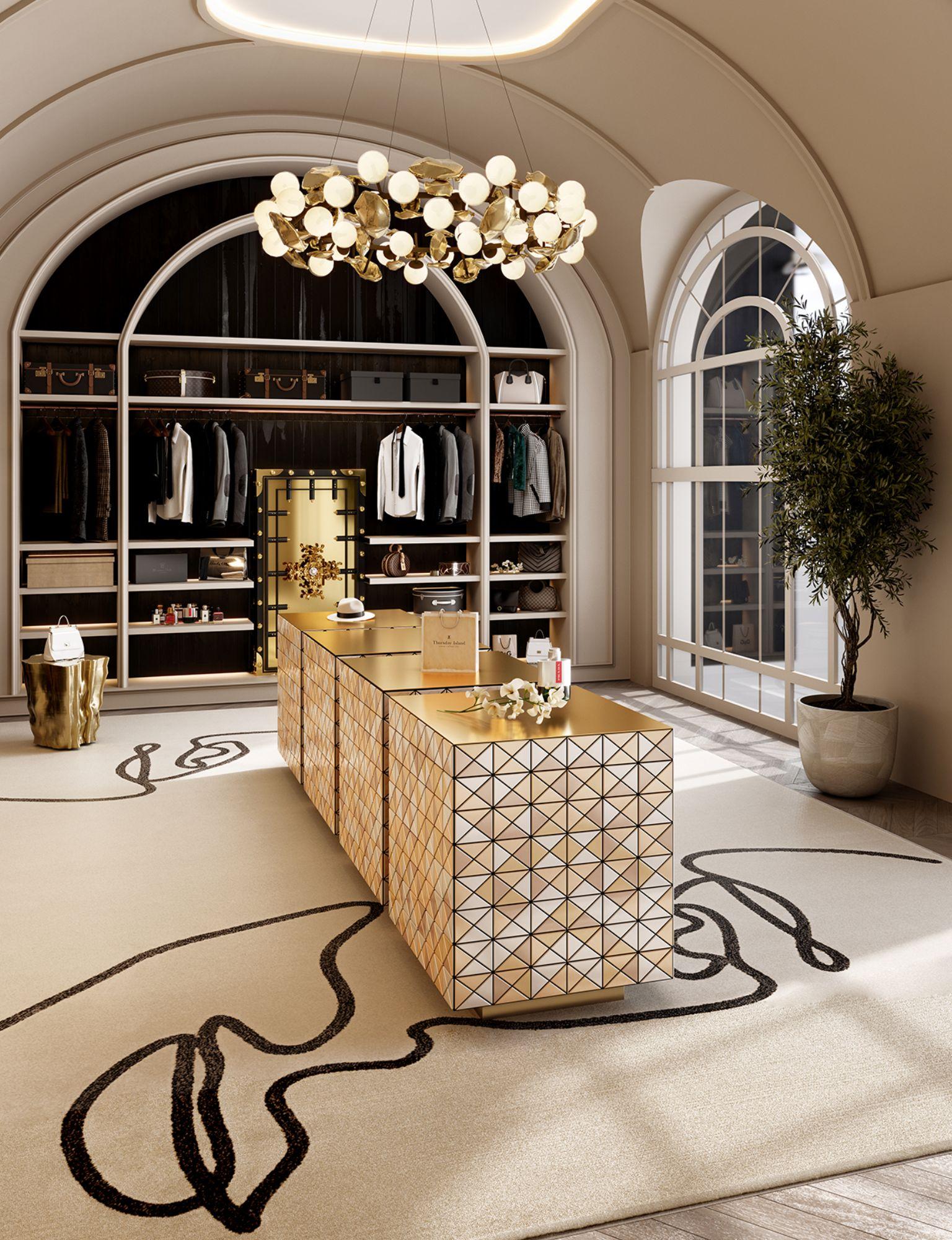 Credenza anodizzata Pixel - Falegnameria artigianale e ottone lucido - Boca Do Lobo in vendita 8