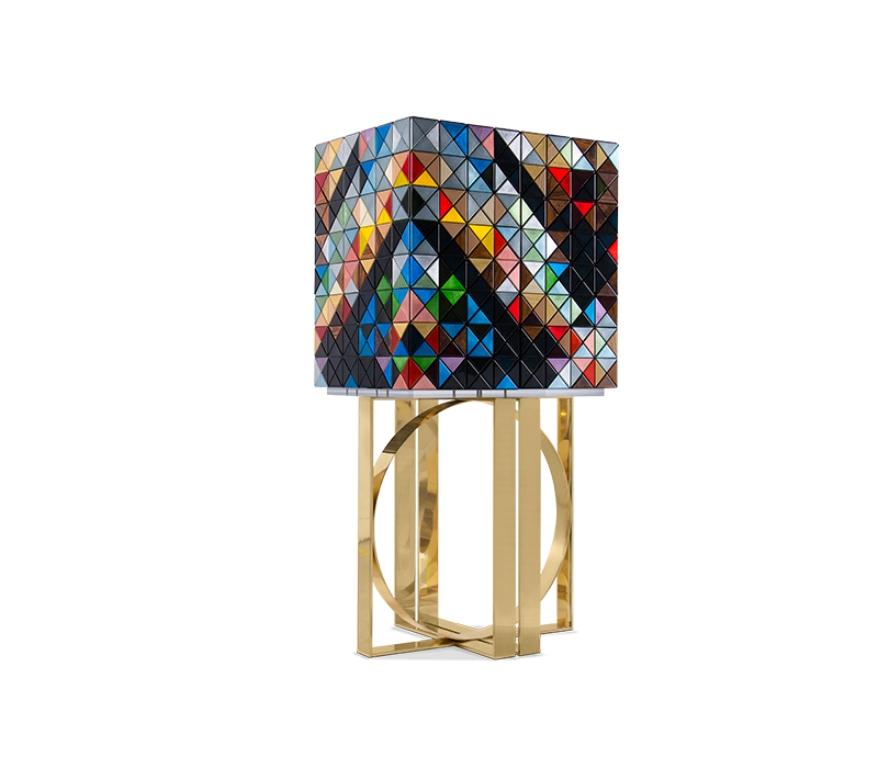 Modern Pixel Cabinet with Multicolored Wood by Boca do Lobo For Sale