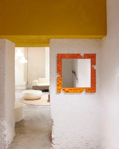 Pixel Chocolate Brown Wall Mirror by Studio Tonino