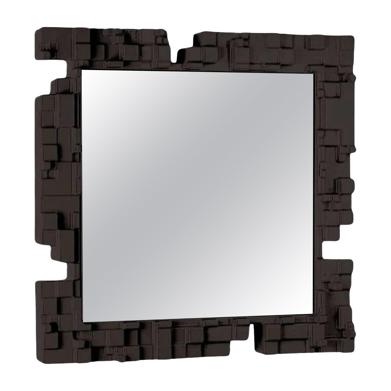 Pixel Chocolate Brown Wall Mirror by Studio Tonino