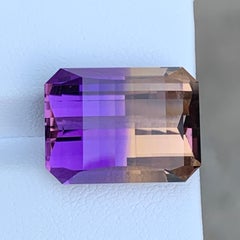 Pixel Cut Natural Bolivian Purple Yellow Ametrine Gemstone for Pendant Jewellery