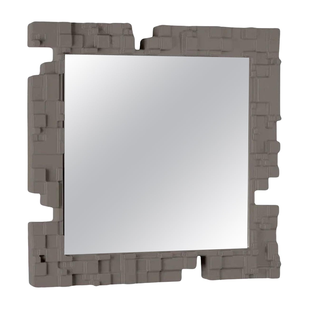 Pixel Dove Grey Wall Mirror by Studio Tonino