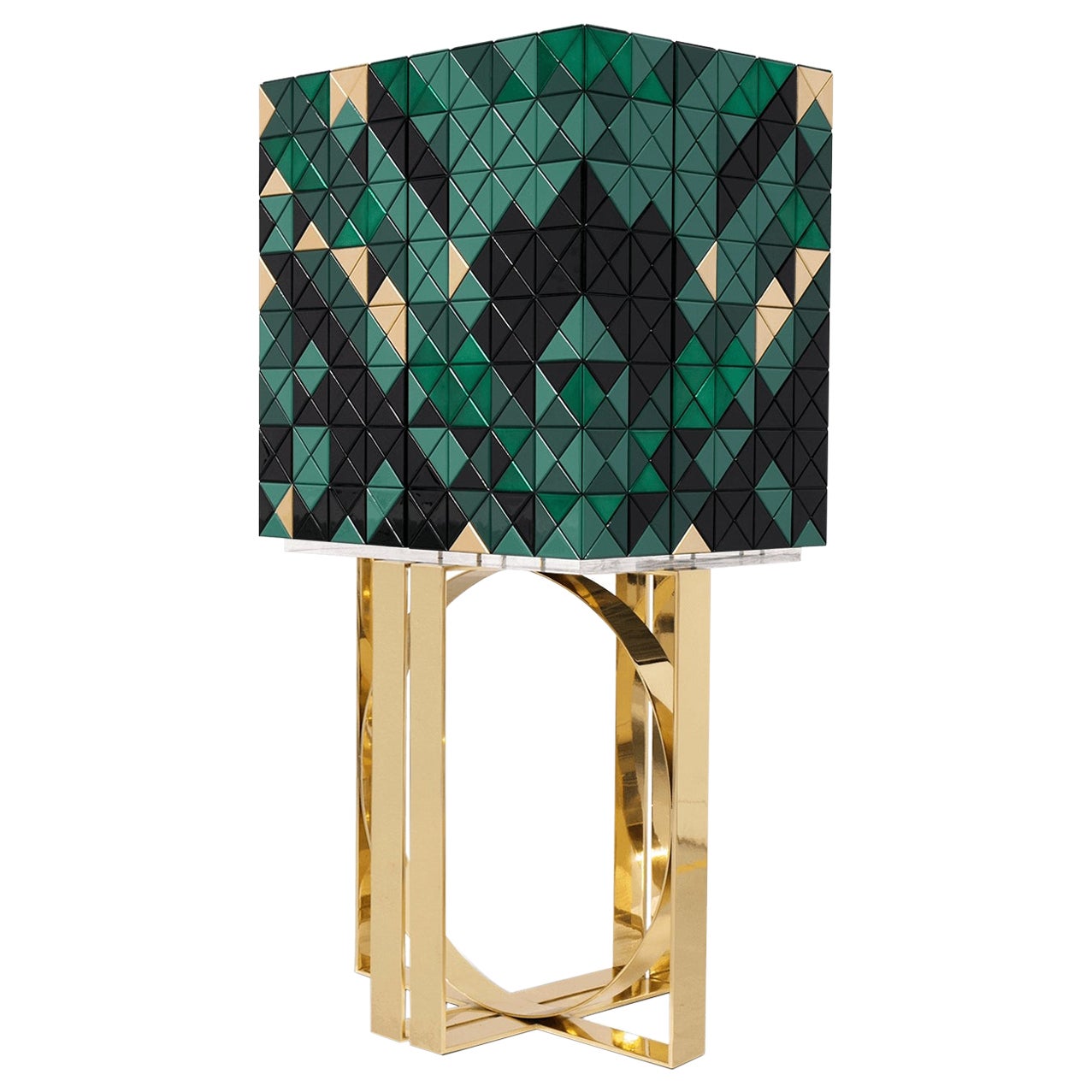 Cabinet Pixel Green - Falegnameria artigianale e ottone lucido - Boca Do Lobo in vendita