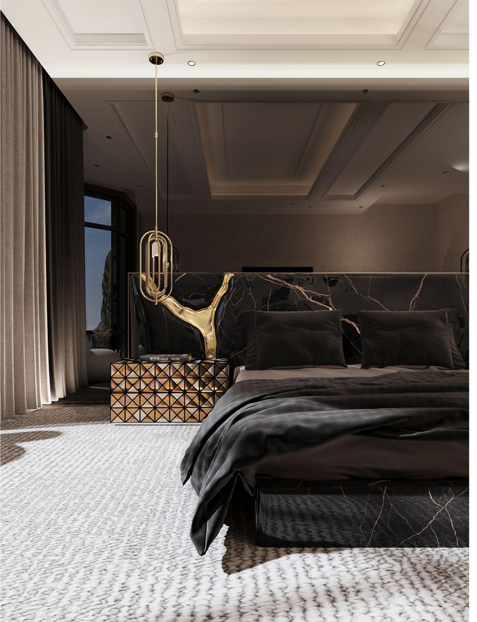 Contemporary Pixel Nightstand - Hand-Crafted Joinery & Polish Brass - Boca do Lobo For Sale