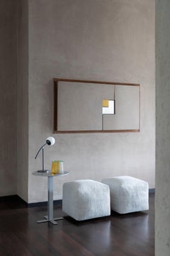 Pixel Pouf in Avant Après Grey Upholstery by Sergio Bicego