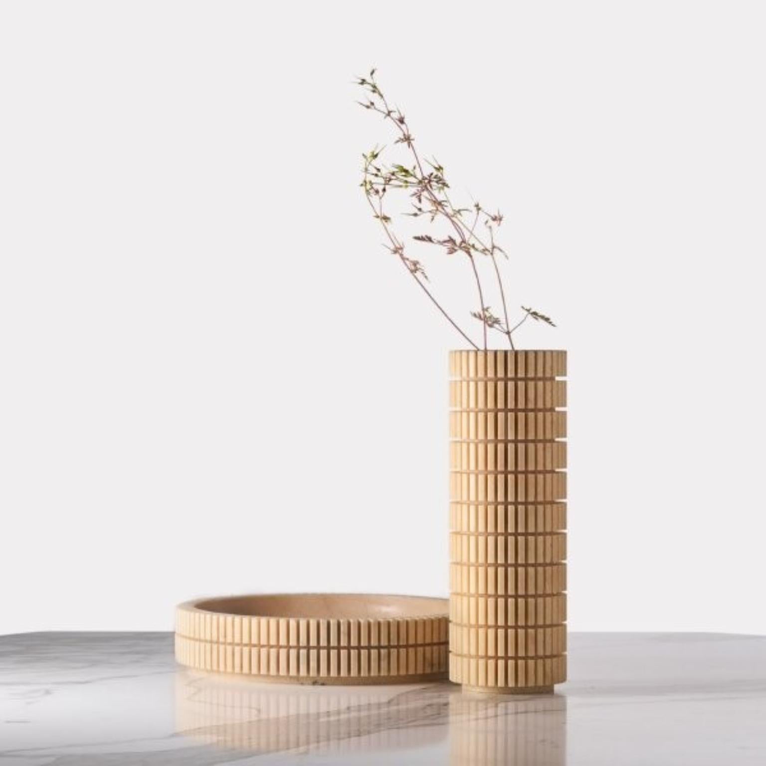 Pixel R3 Decorative Vase in Laguna Green Marble by Bufalini Marmi (Moderne) im Angebot