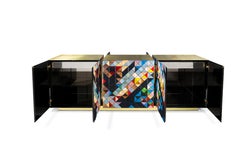 Aparador Pixel - Carpintería Artesanal y Latón Pulido - Boca Do Lobo