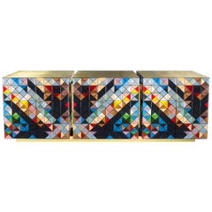 Pixel Sideboard – handgefertigte Tischlerei und poliertes Messing – Boca do Lobo