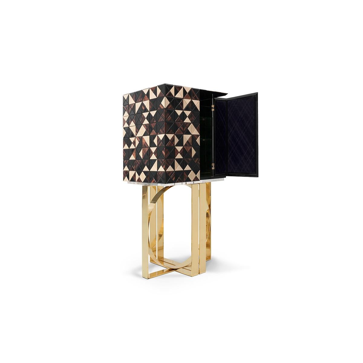 Modern Pixel Walnut Cabinet by Boca do Lobo For Sale