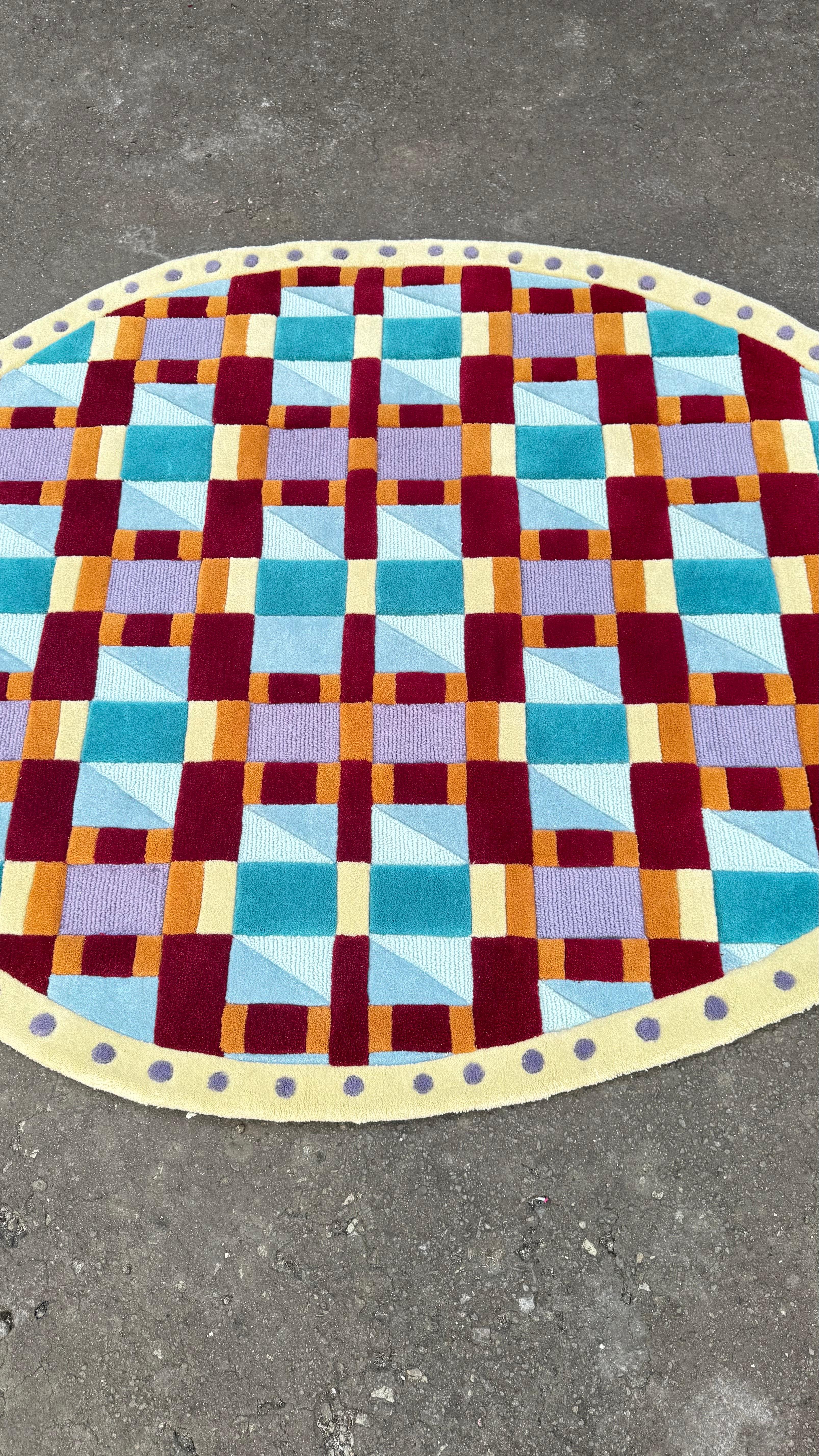 Tapis géométrique Pixel Woven tufté à la main en mélange acrylique-laine par RAG home Neuf - En vente à Jakarta Selatan, ID